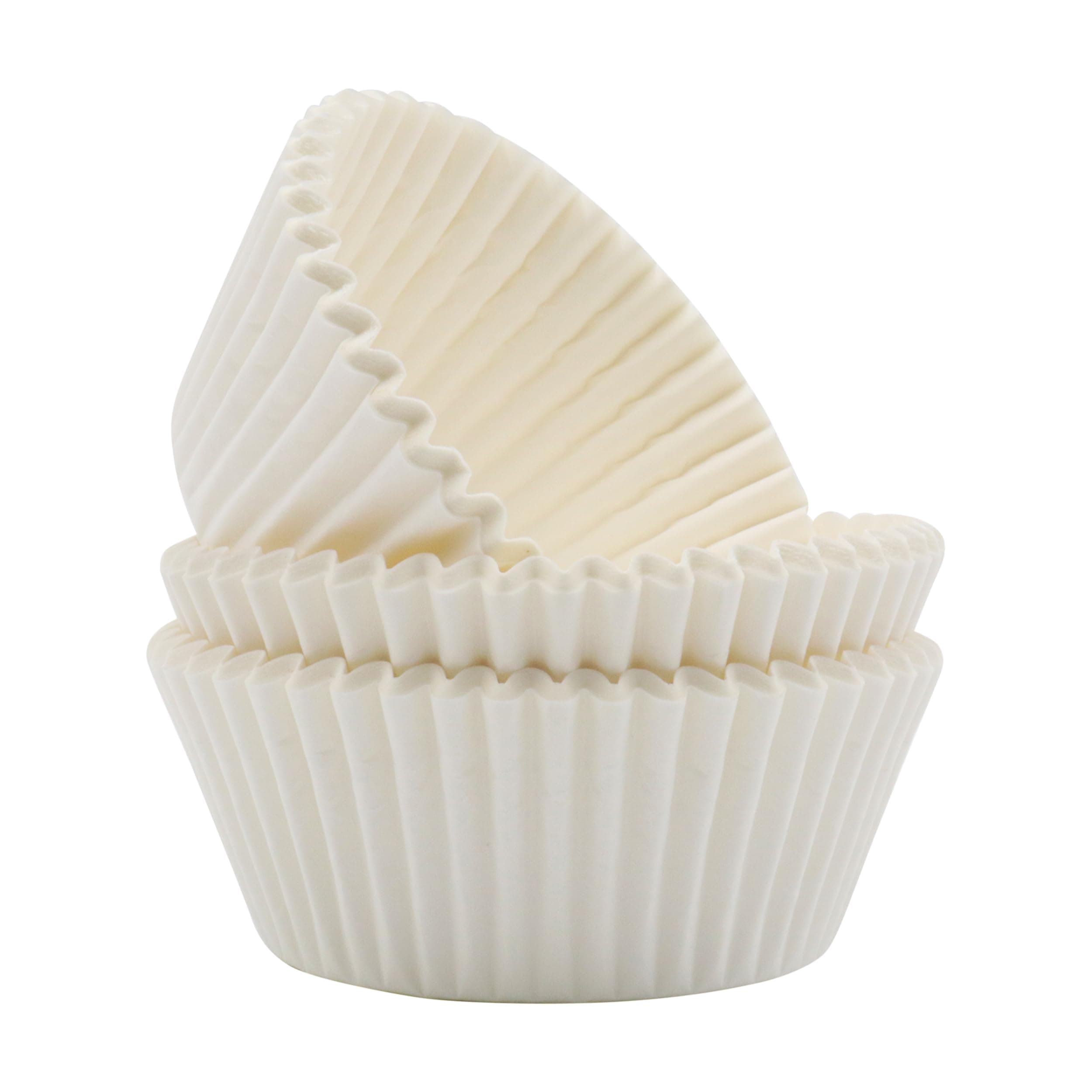 BC712 Disposable Paper Cupcake Cases, Standard Size, Pack of 60 , White
