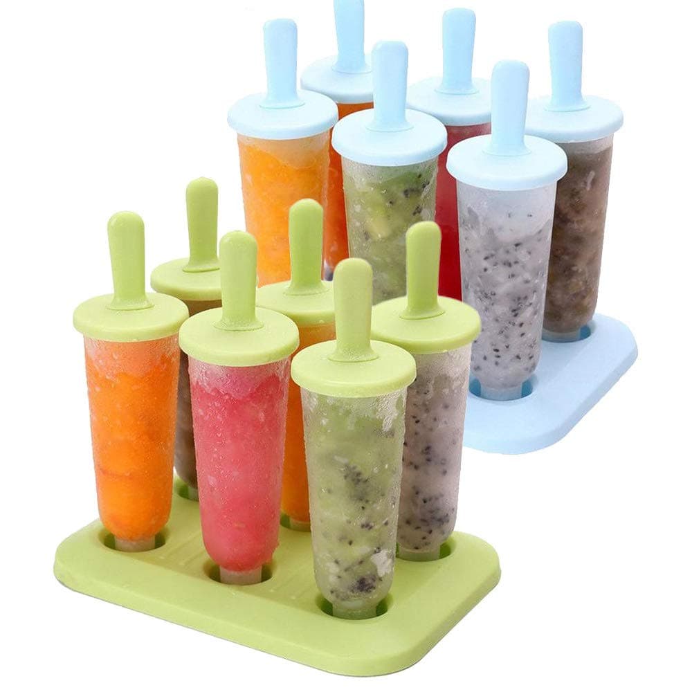 2 Set 12pcs Reusable Popsicle Molds Ice Cream DIY Pop Molds Maker