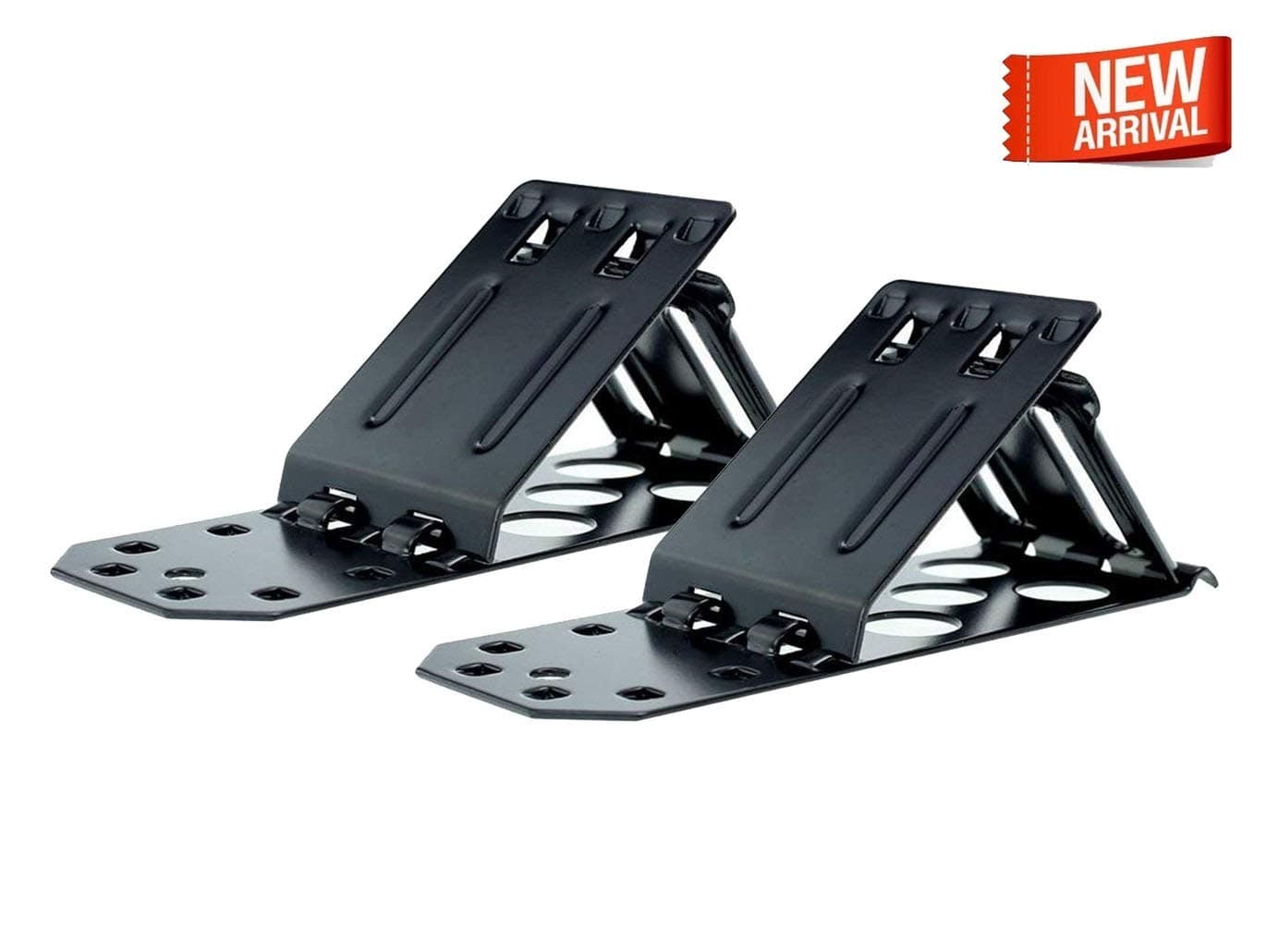 Synrroe Metal Wheel Chock, Space Saving Design, Portable and Helps Keep Your Trailer RV in Place (Pack of 2)