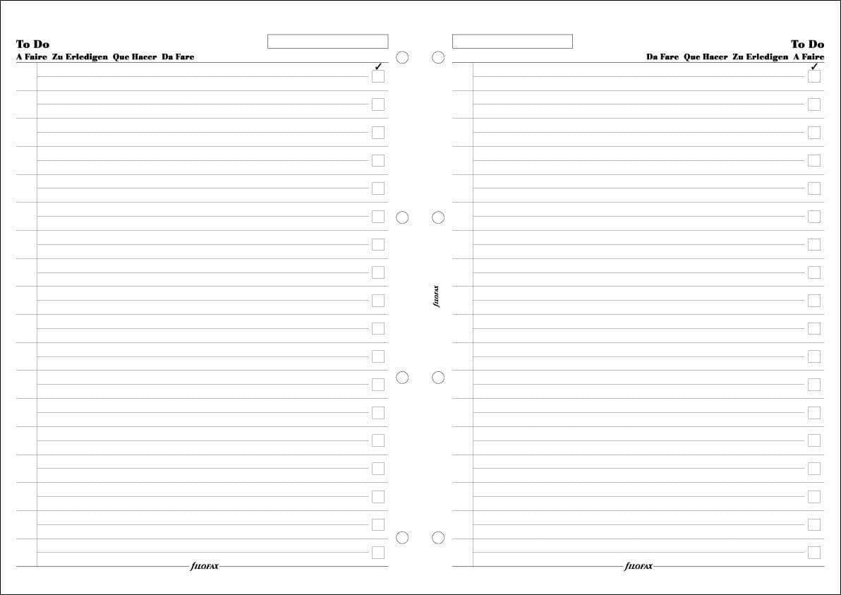 ファイロファックス システム手帳 リフィル A4 TODOリスト 294073 正規輸入品