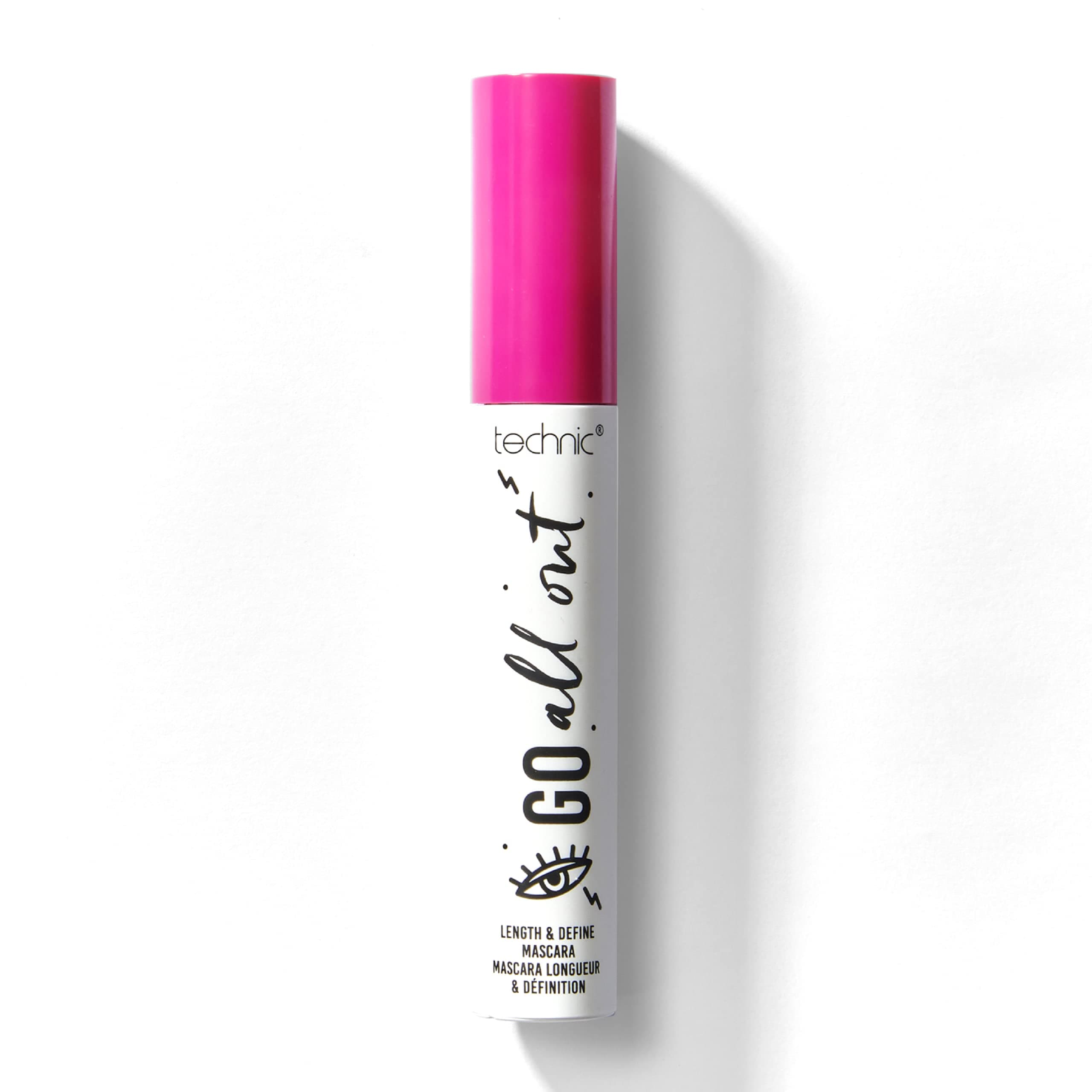 Go All Out Length & Define Mascara - Lengthening Mascara With a Flexible, Tapered Wand For Maximum Emphasis & Definition. Vegan Formula In Deep Black Which Does Not Flake or Smudge. 13ml