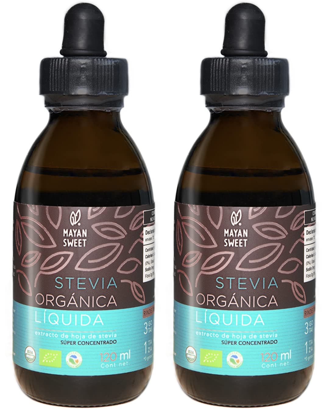 Organic Stevia Leaf Extract, 4 oz, Duopack, for 1400 cups, Mayan Sweet