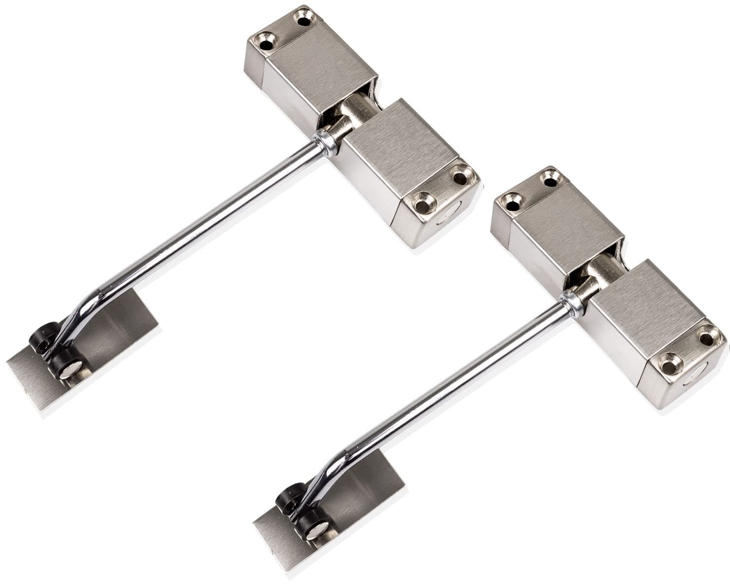 Stahlia 2 Pack Stainless Steel Automatic Door Closer, Adjustable Spring Closer for Room Doors, Garden Gates, Metal or Wood Doors (20-40 kg), Includes Mounting Kit