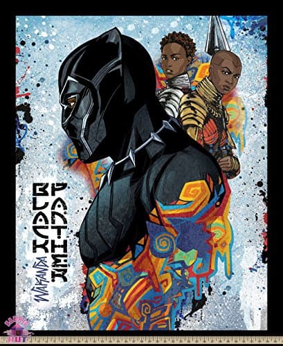 Pre-Order Marvel Black Panther Wakanda Panel Cotton Fabric July Shipment