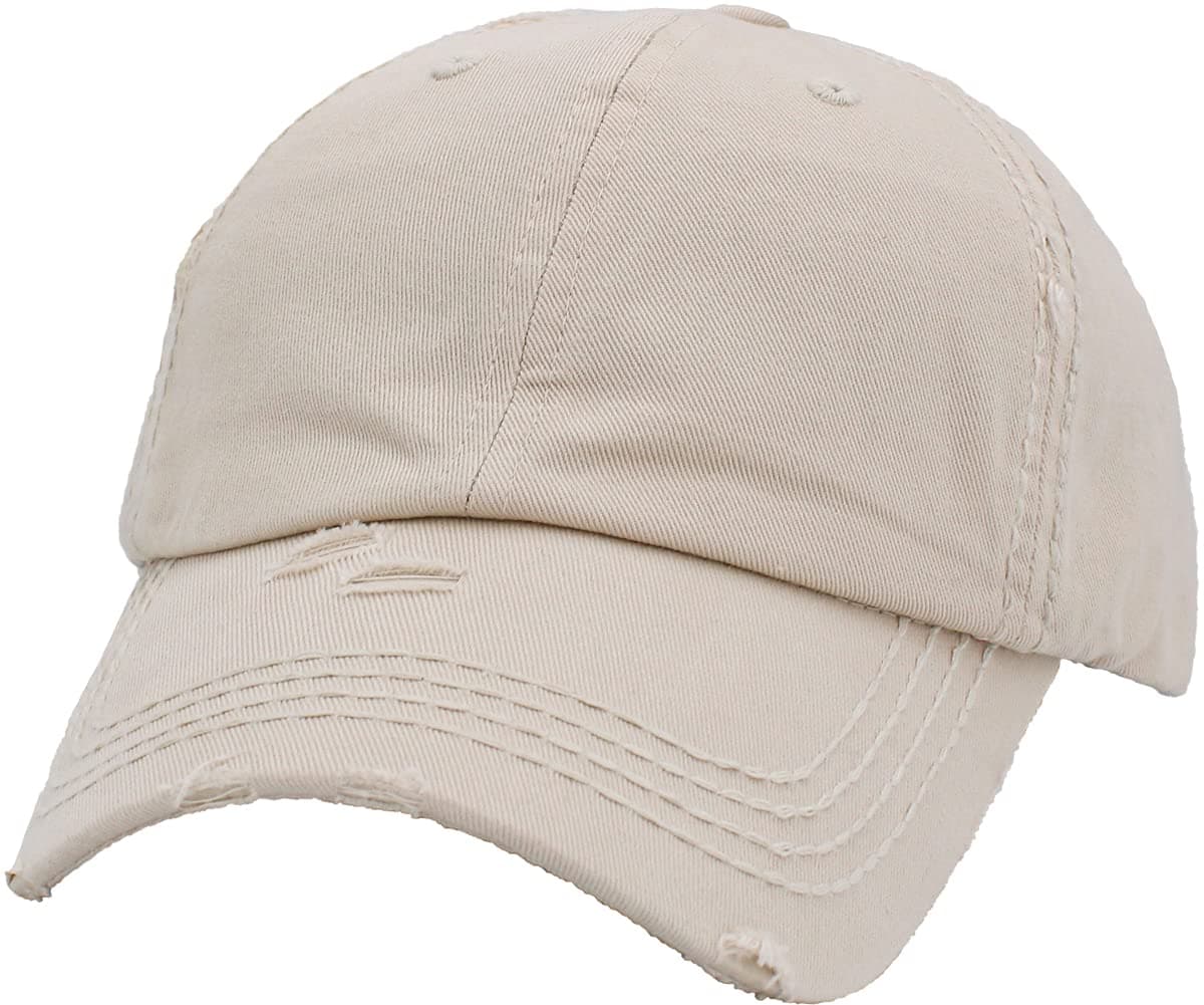 Vintage Washed Distressed Cotton Dad Hat Baseball Cap Adjustable Polo Trucker Unisex Style Headwear