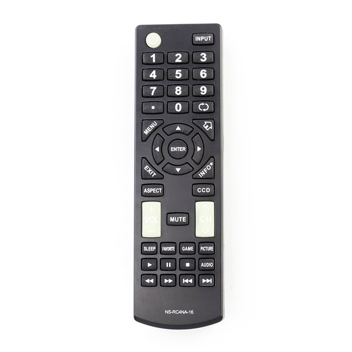 NS-RC4NA-16 NSRC4NA16 Replacement Remote Control fit for Insignia HDTV LED TV Ns-40d420na16 Ns-40d420mx16 Ns-32d421na16 Ns-48d420na16 Ns-32dd220na16 Ns-19d220na16 Ns-19d220mx16 Ns-55d421na16