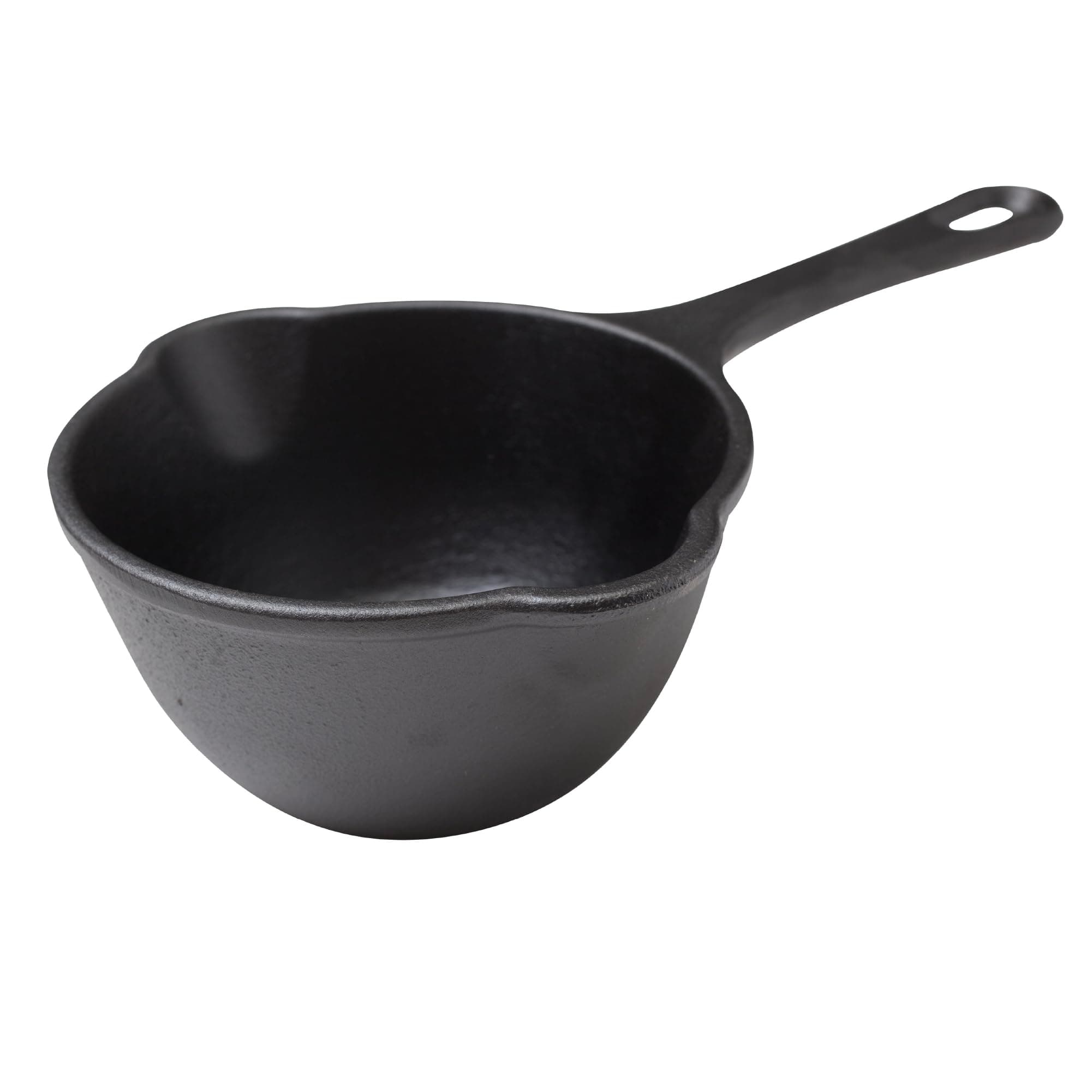 Victoria 0.5-Quart Cast Iron Saucepan, Small Cast Iron Melting Pot Seasoned with Flaxseed Oil, Made in Colombia, Black