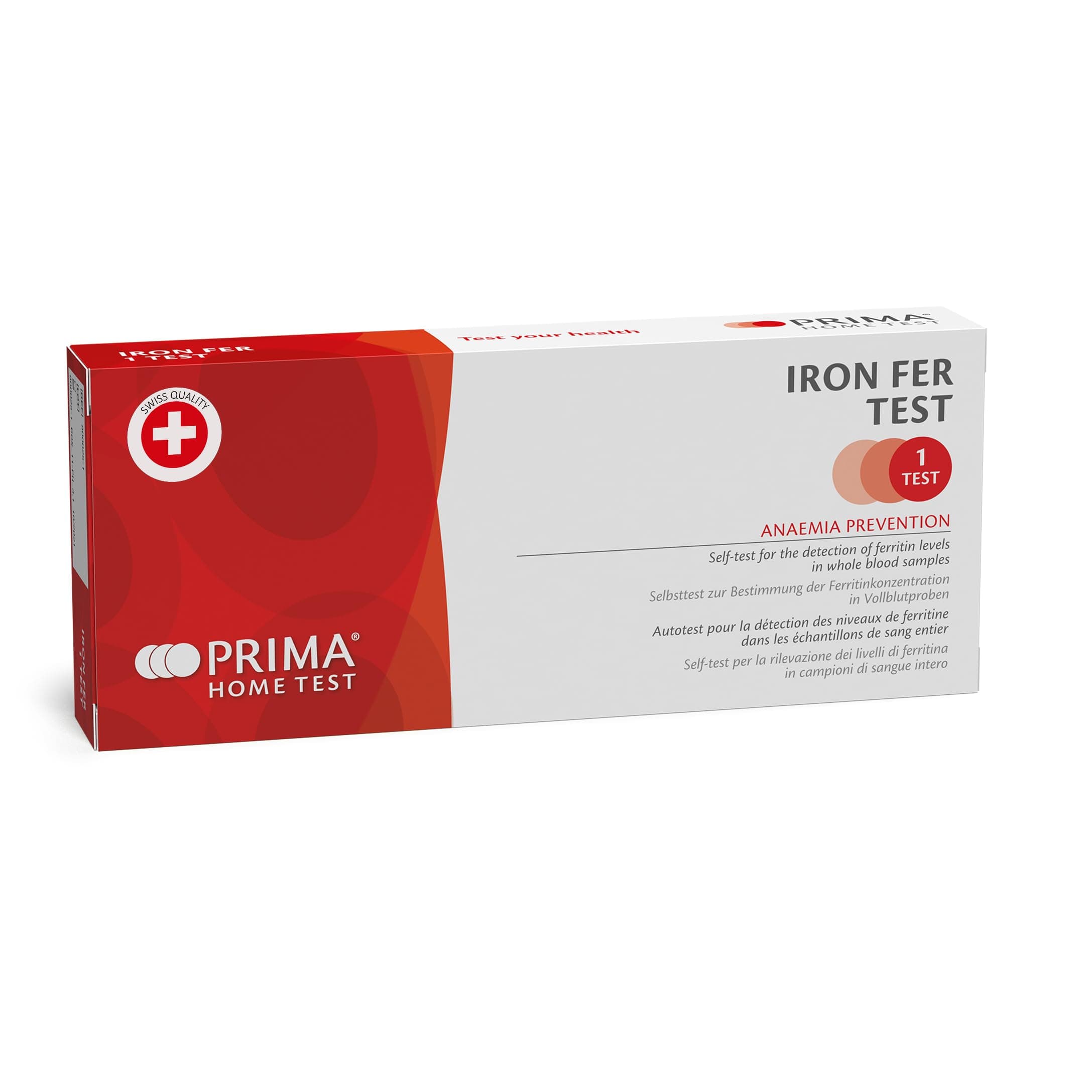PRIMA Home Test - Iron FER Test - Ferritin and Iron Deficiency Anaemia