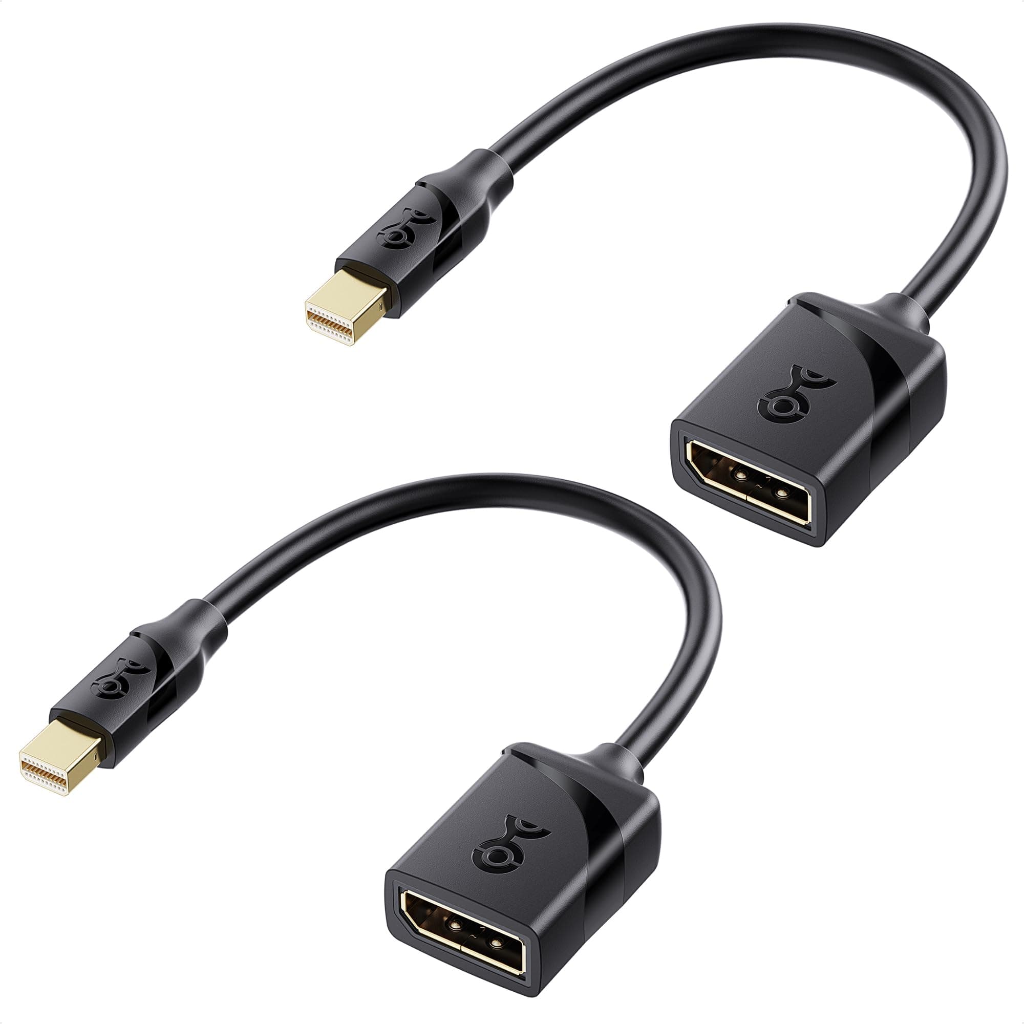 Cable Matters - 8K Mini DisplayPort to DisplayPort 1.4 Adapter (Mini DP to DP 1.4) in Black - 8K@60Hz, 4K@120Hz Resolution Ready - Compatible with Thunderbolt and Thunderbolt 2 Ports