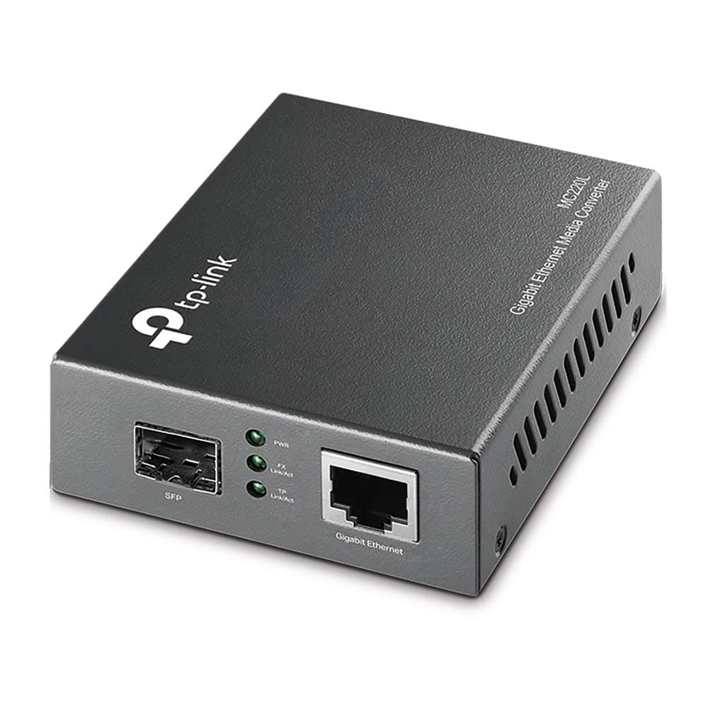 TP-Link MC220L Optical Circuit Media Converter, Single Mode/10km Multimode/550M SFP Slot MiniGBIC