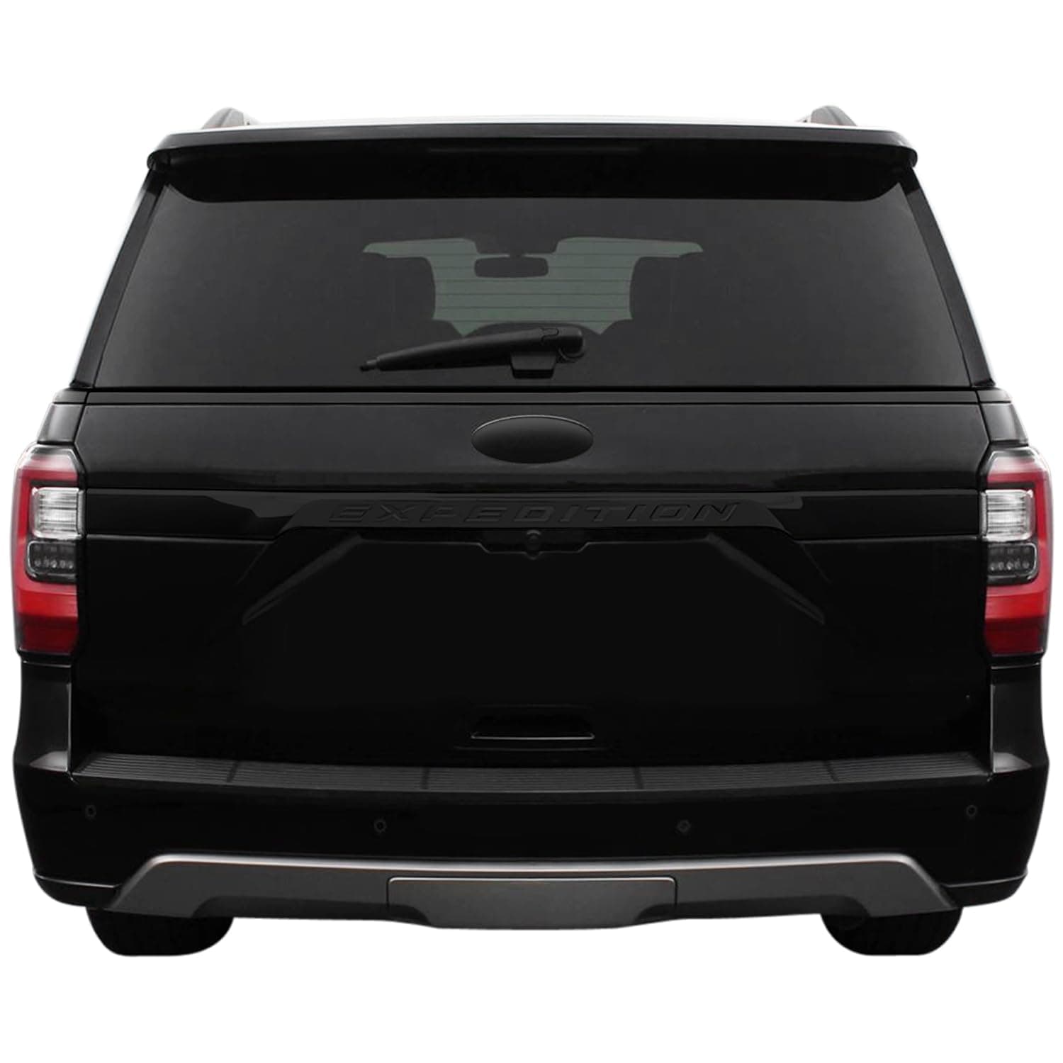 SlickMod Chrome Delete Blackout Vinyl Overlay for 2018-2021 Ford Expedition Tailgate Trim (Gloss Black)