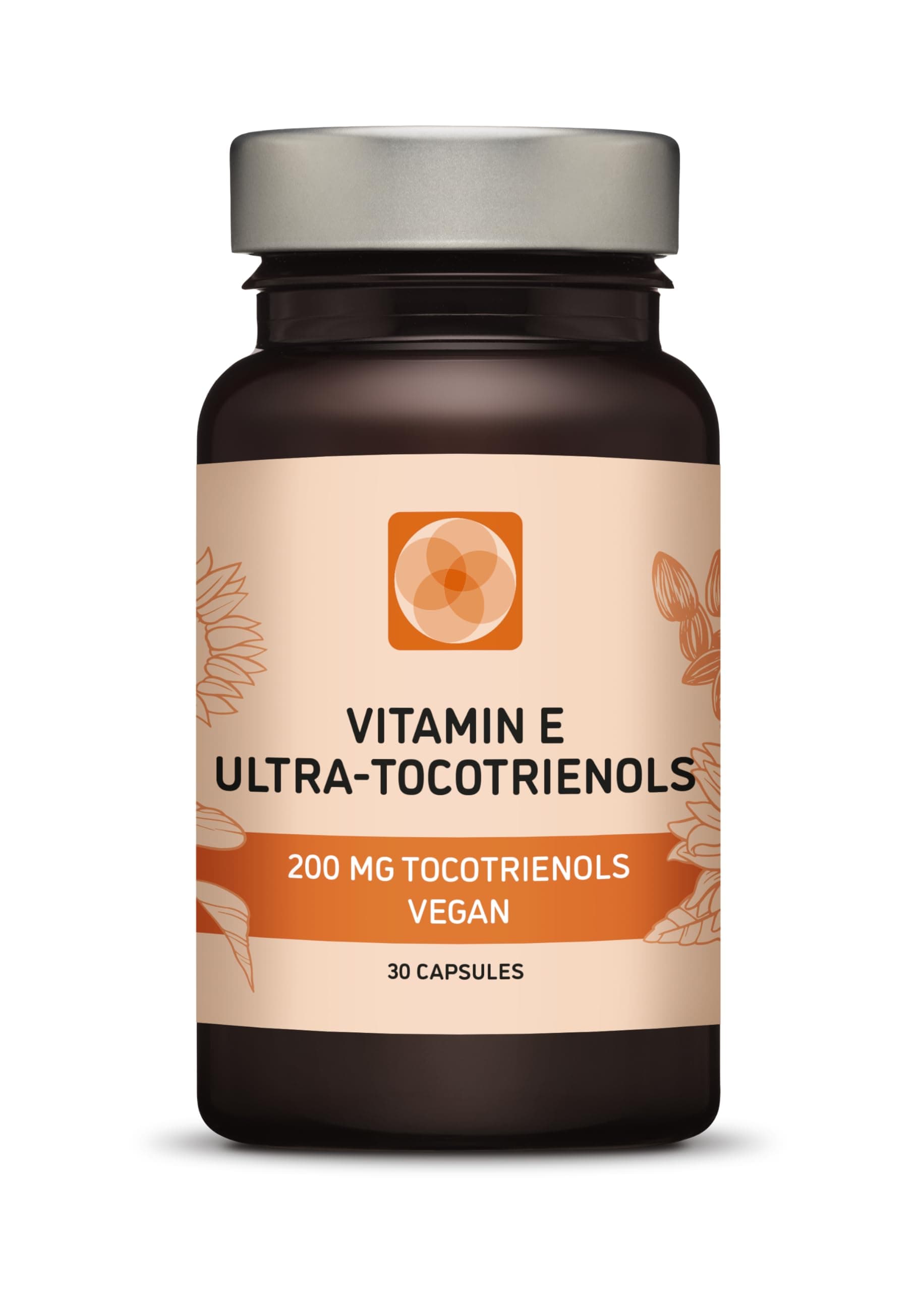 Ultra Tocotrienol 200mg Vitamin E Vegan – All 4 tocotrienols - Alpha Tocotrienol + Beta Tocotrienol + Gamma Tocotrienol + Delta Tocotrienol – No Tocopherols (30)