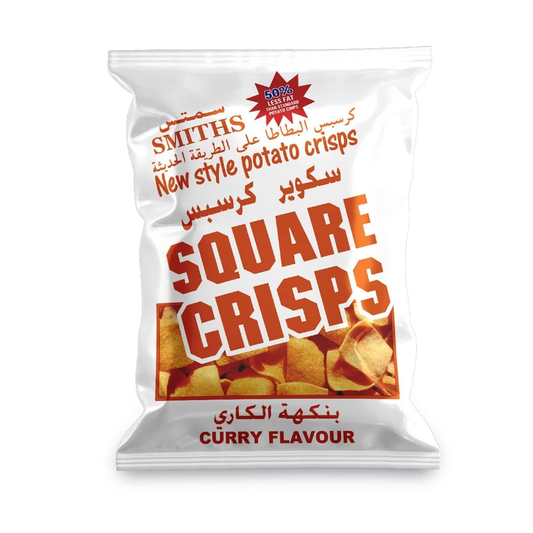 Smiths Curry Flavour Square Crisps 50-Pieces 25 g