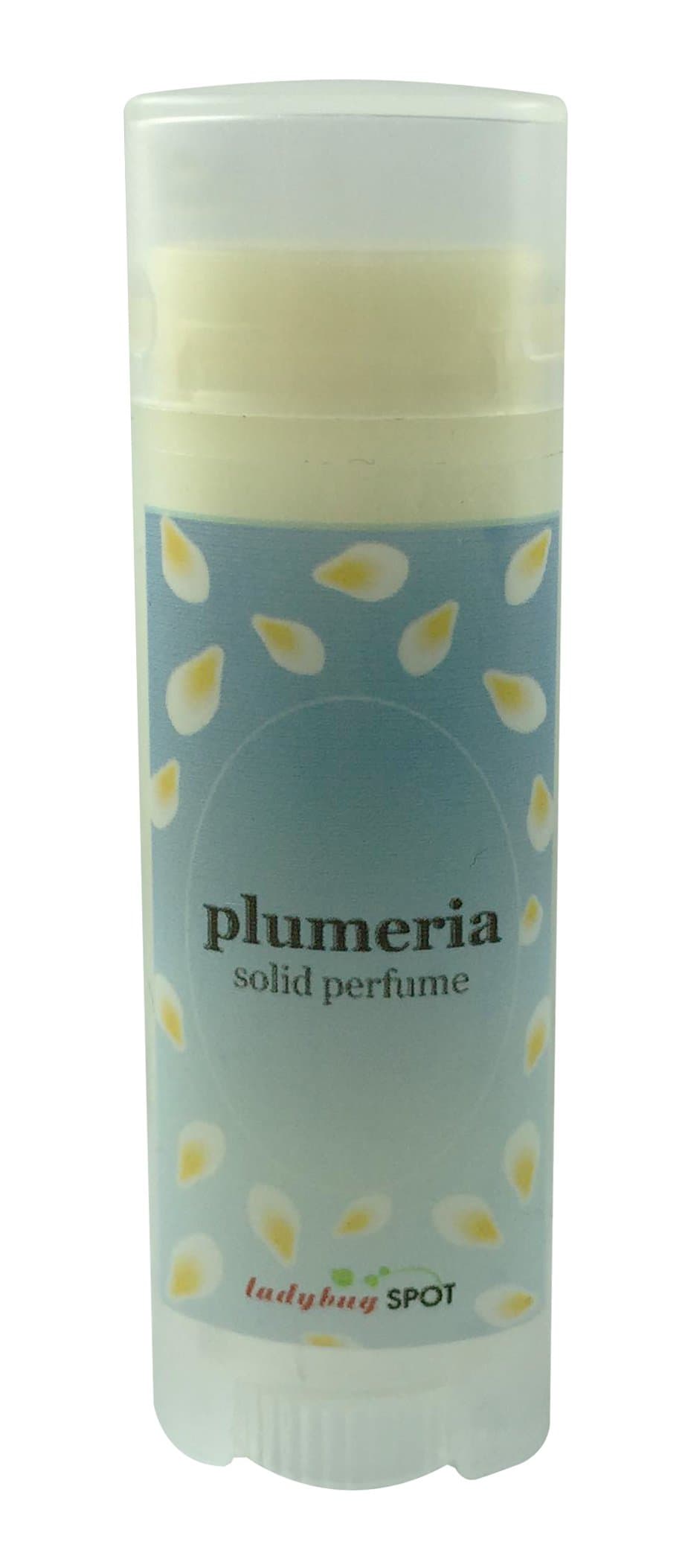 Plumeria Solid Perfume | Long-Lasting, All-Natural | Sweet Floral & Aquatic Scent | Travel Size Roll-Up Tube (0.15 oz) | Phthalate-Free, Carcinogen-Free, Toxin-Free