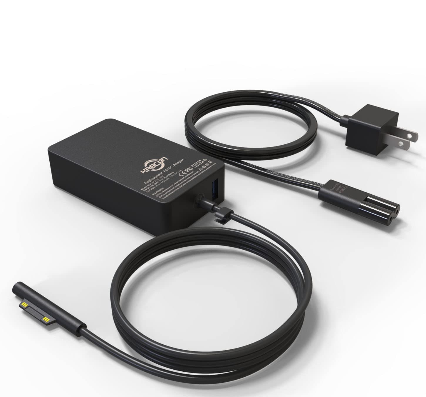 Surface Book 3 Charger 127W Surface Charger Compatible for Microsoft Surface Book 3 2 1, Surface Laptop 5 Go2 Studio Go 4 3 2 1, Surface Pro 9 8 7+ X 7 6 5 4 3, Surface Go 3 2 1, 11FT Cord&Carry Bag