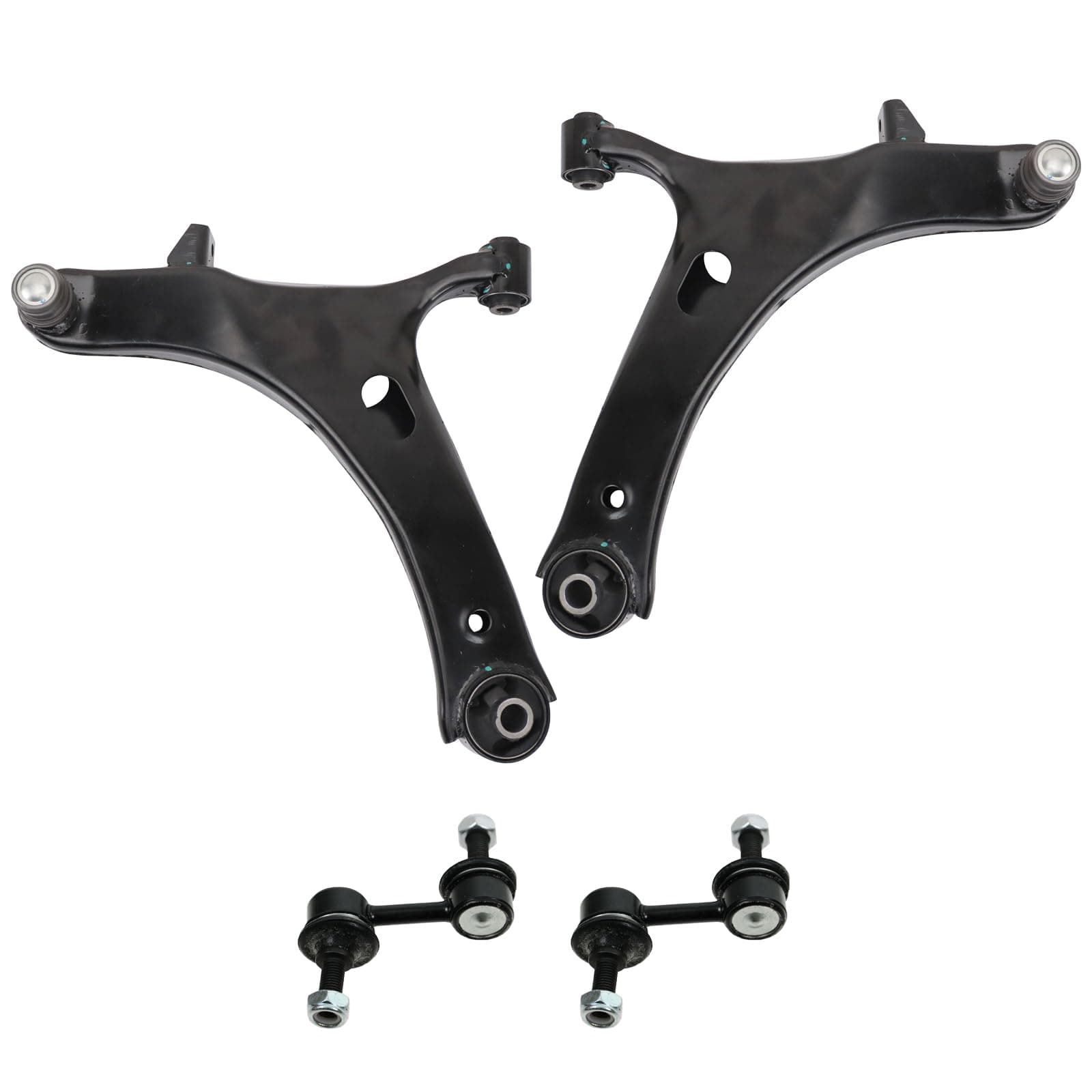 TRQ Front Suspension Kit Control Arm with Ball Joint Sway Bar Stabilizer Link Compatible with 2008-2016 Subaru Impreza