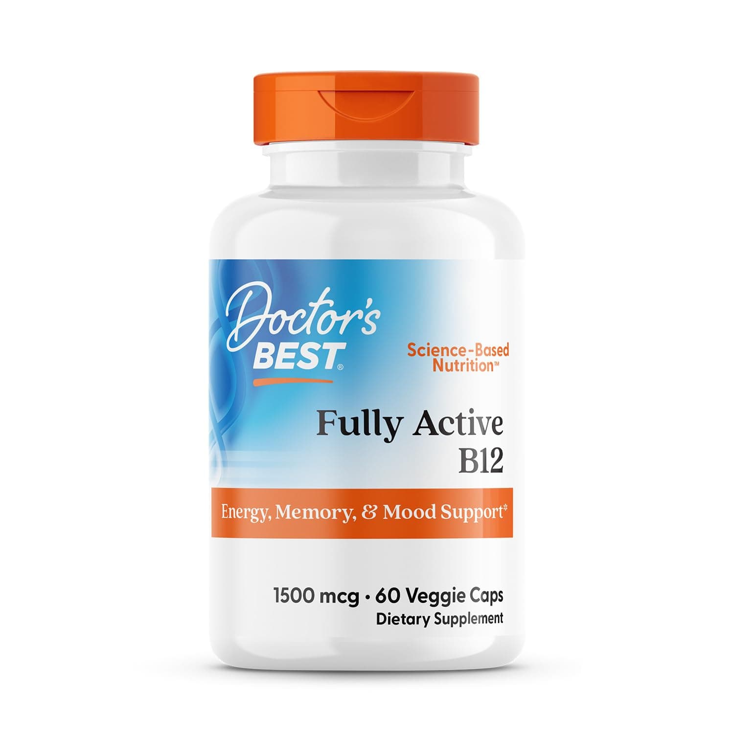 Doctor's Best, Best Fully Active B12, 1500 mcg, 60 Veggie Caps