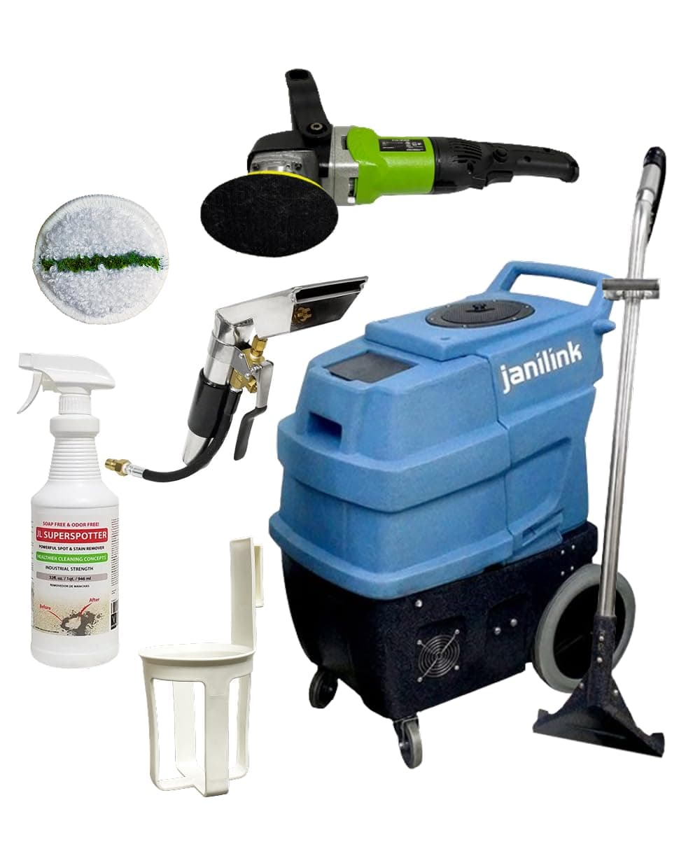 Premium 500 PSI Portable Carpet Extractor Machine With 3 Vac Motors 6 Stages, 2 Heats, Hose, Wand and Essential tools Included