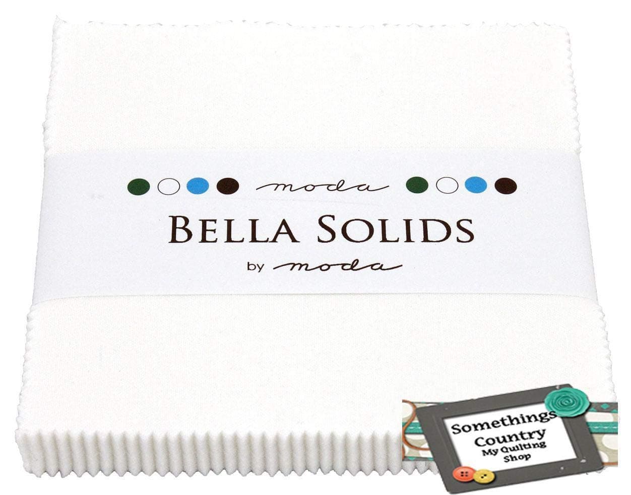 Moda Bella Solids White 13cm Charm Pack Fabric Quilting Squares 9900PP-98