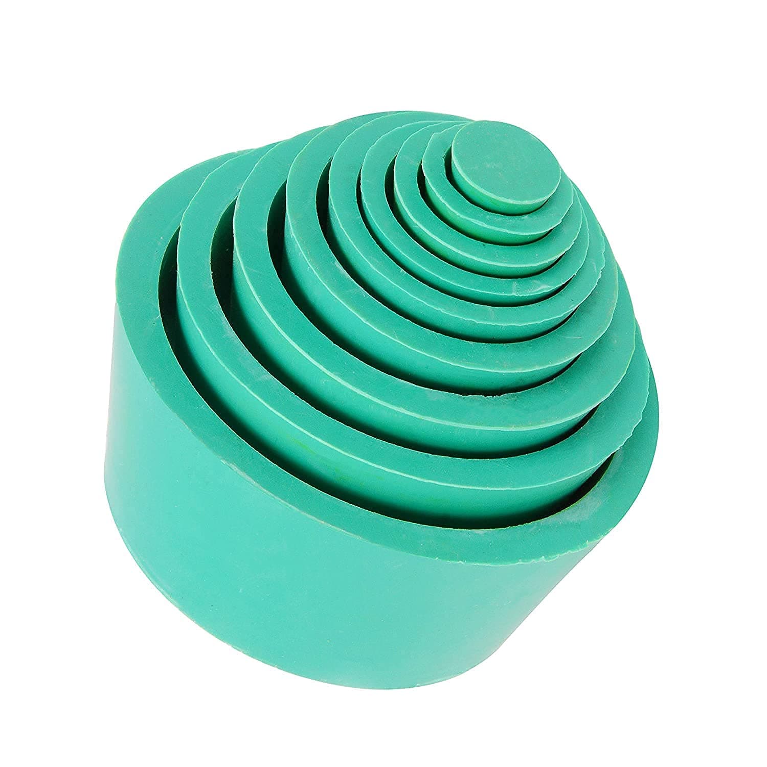 Filter Adapter Cones, Premium & Durable Tapered Collar Rubber Stopper Buchner Funnel Flask Cones Adapter Set, Wear-Resisting Smooth Surface, Pack of 9, Green