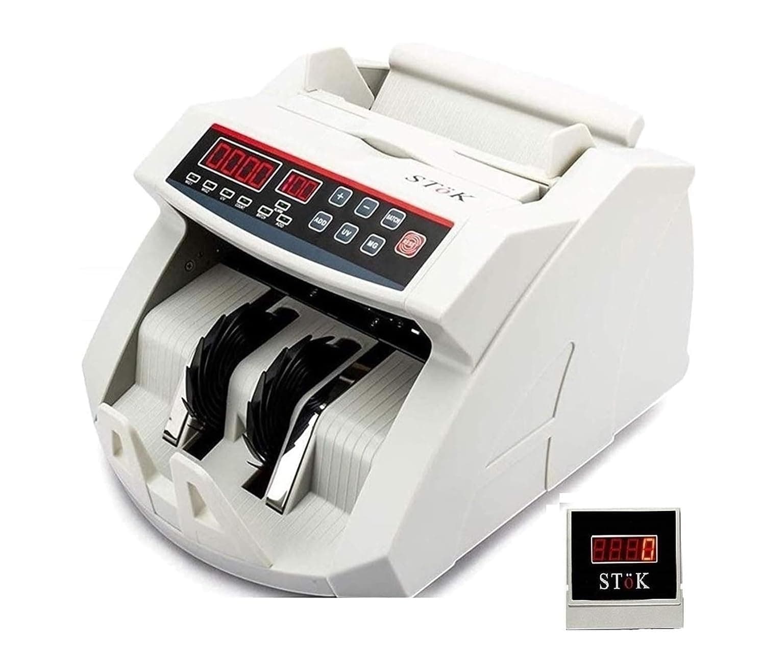 SToK (ST-MC01) Currency Counting Machine with Counterfeit Detection UV/MG Plus External Display