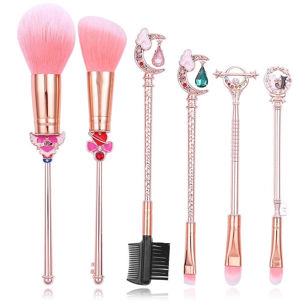 Card Captor Sakura Wind Makeup Brush Makeup Brush Set 6 Cosmetics(Kinomoto Sakura)