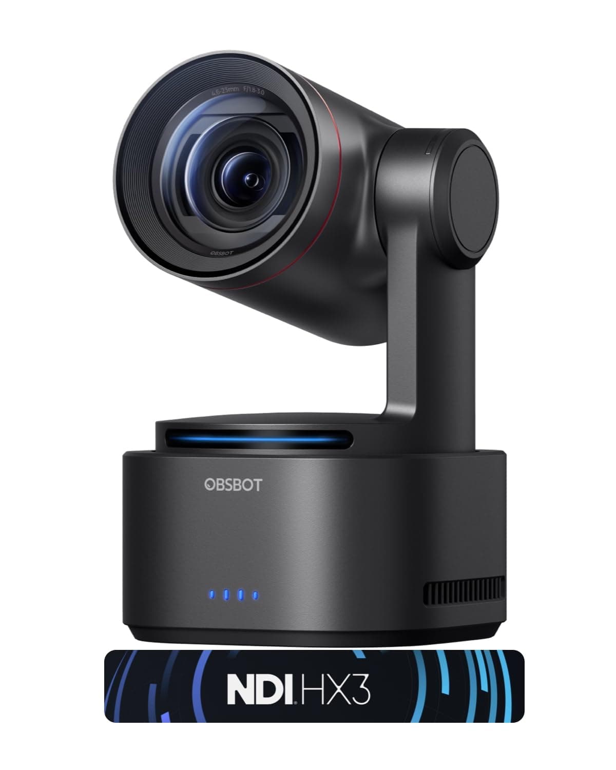 OBSBOT Tail 2 PTZR Camera NDI Equipped with AI 4K@60FPS 12X Hybrid Zoom Dual Native ISO 3-Axis Gimbal Auto Composition Adjustment Professional Live Distribution Video Production NDI FreeD RTMP RTSP