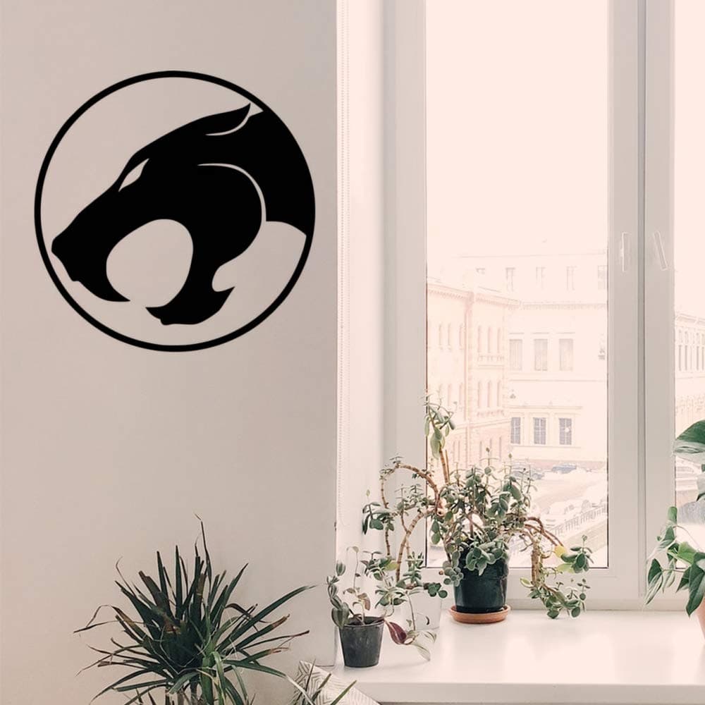 Gadgets Wrap Wall Decals 29CM Wall Stickers Black Color - (Thunder Cats Emblem Logo2)