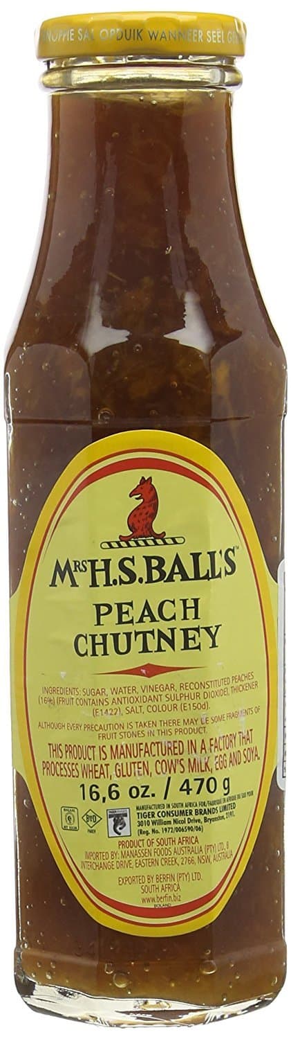 Mrs Ball's Peach Chutney 470g (Pack of 8)