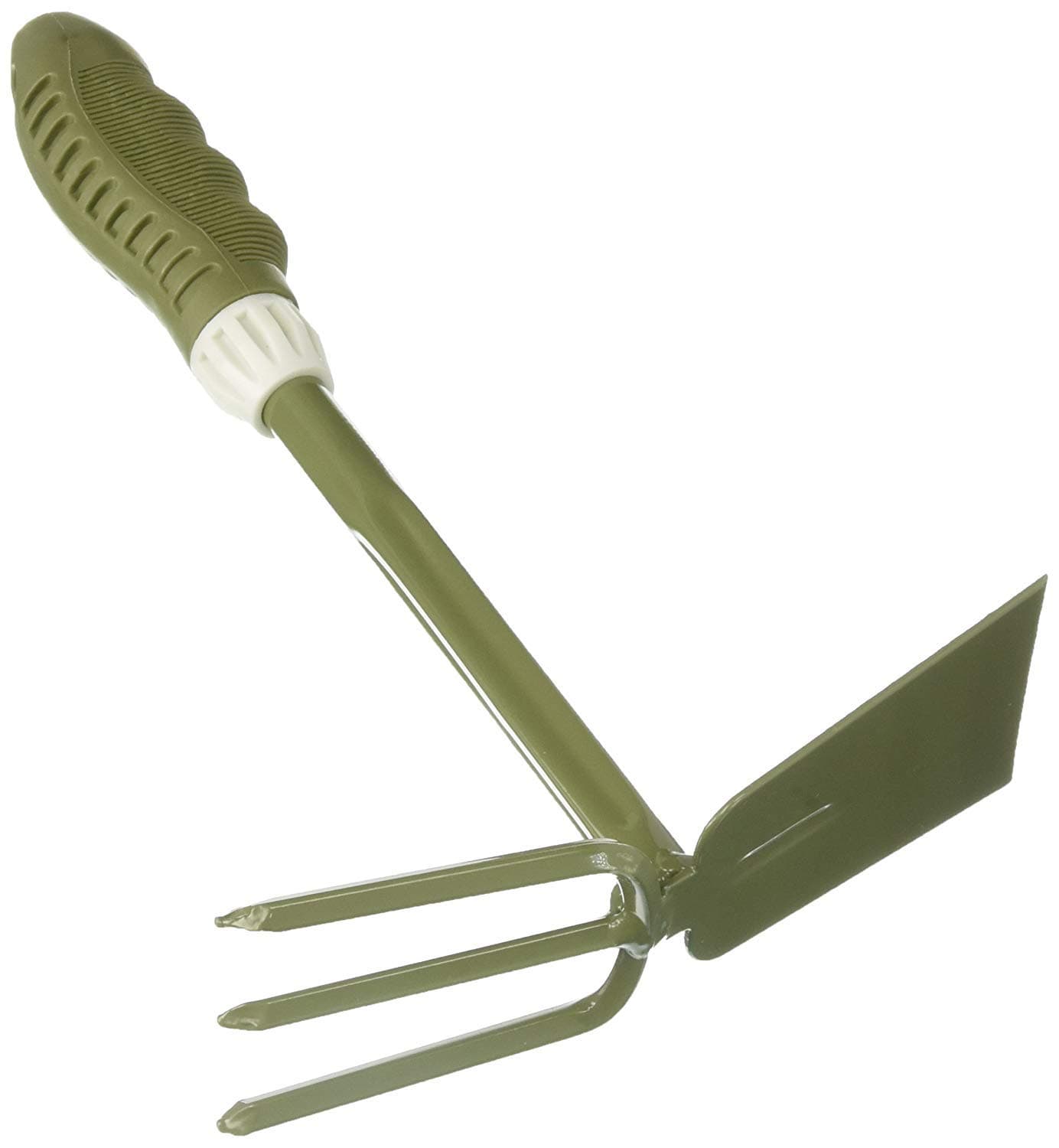 Solution4Patio Bend-Proof Small Hand Digger and Hoe Combo 11.5" L x 3" W Carbon Steel Garden Tool Lightweight Soft PVC Ergonomic Handle Grip Non-Slip #G-2011-US