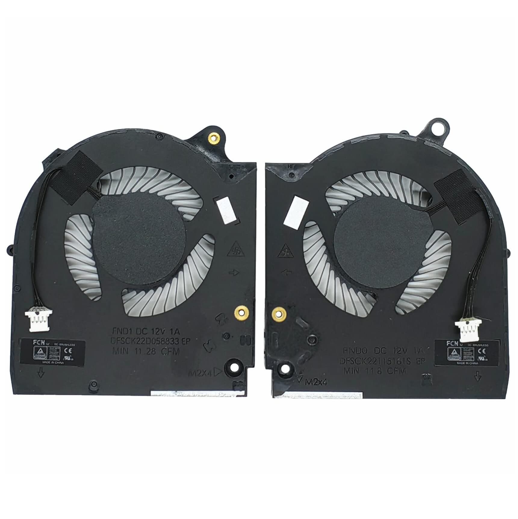 Fleshy Leaf Laptop CPU+GPU Cooling Fan for Dell Alienware M15 R5/R6 Ryzen 5/6 2021 Series, 12V, 4-Pin, 2 Fans