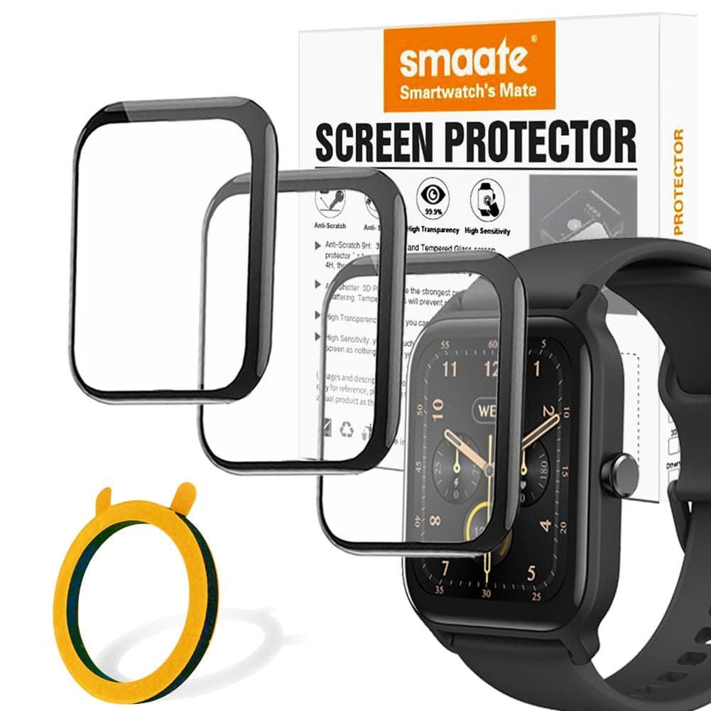 3D Screen Protector Compatible with Idw13 1.8" by Woneligo, Faweio, Amzhero, Toobur, Vrpefit, Konitee, Gydom, Idw19 by Milouz and Idw15 by Fitpolo Tmhai 1.8" Veryfit Smart Watch