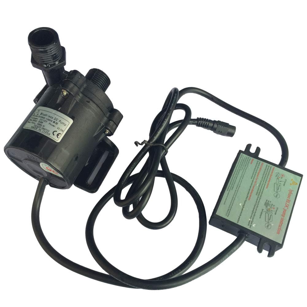 SHYSKY DC50E-1280S 12V Micro DC Submersible Pump Brushless DC pump, Max Static Head 8M, 1000LPH, low noise Low Power corrosion-resistant For Hot water circulation