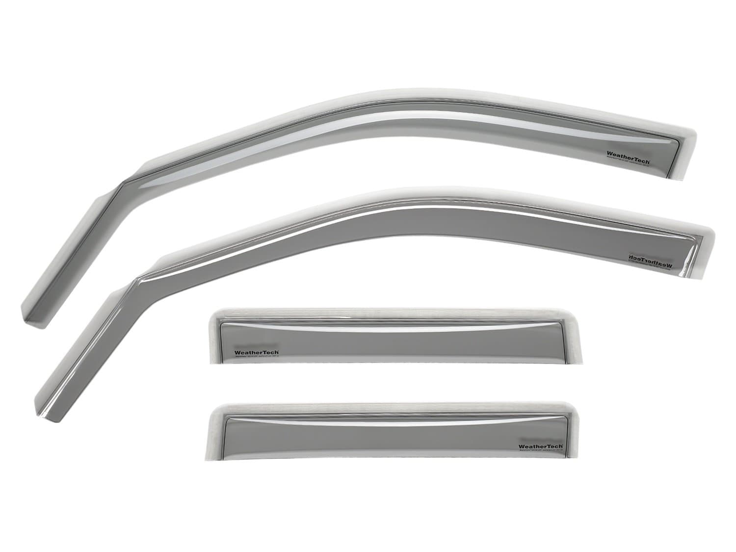 WeatherTech Custom Fit Front & Rear Side Window Deflectors for Chevrolet Avalanche, Light Smoke