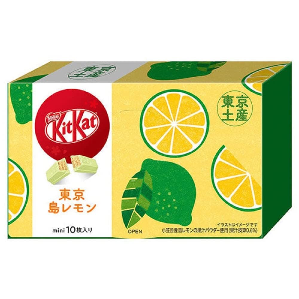 KitKat Mini Tokyo Island Lemon 10 Mini Kitkat Inside Packet Tokyo Souvenir Ogasawara Specialty (Made in Japan)