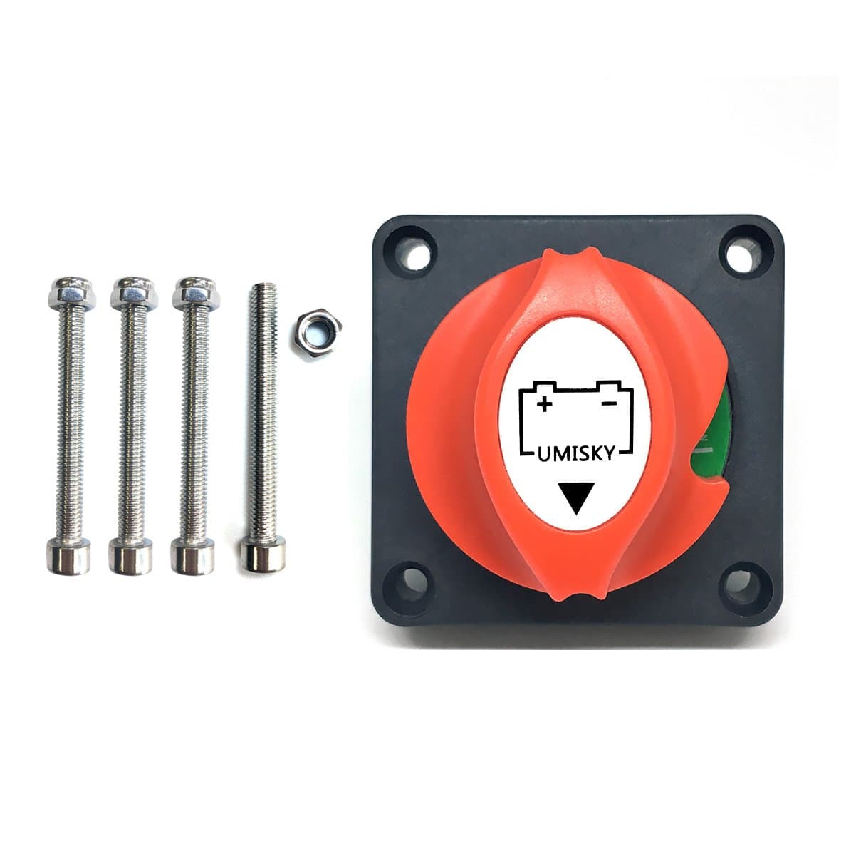 Wiwir Battery Disconnect Isolator Master Switch 2 Position Cut Off Kill Switch 12V 24V 48V for Marine Boat Rv Vehicles