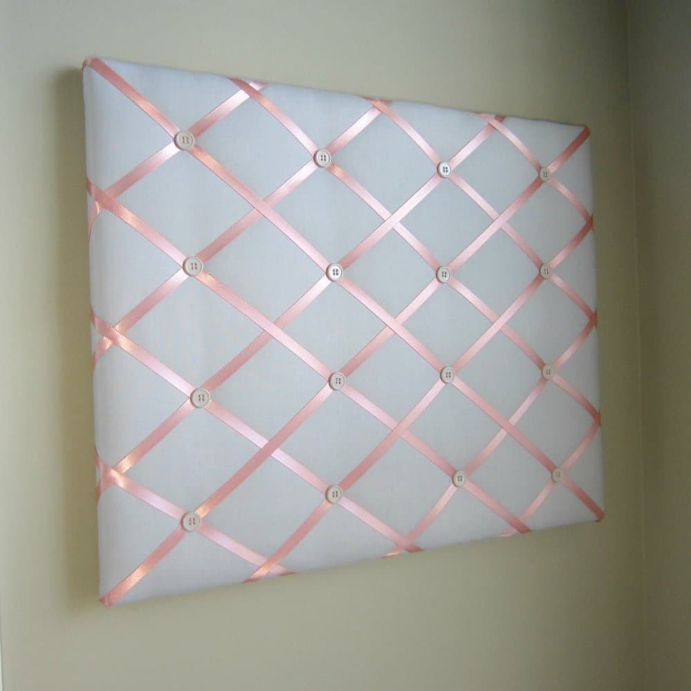 Ash Grey & Coral Peach 16x20 Memory Board, Bow Board