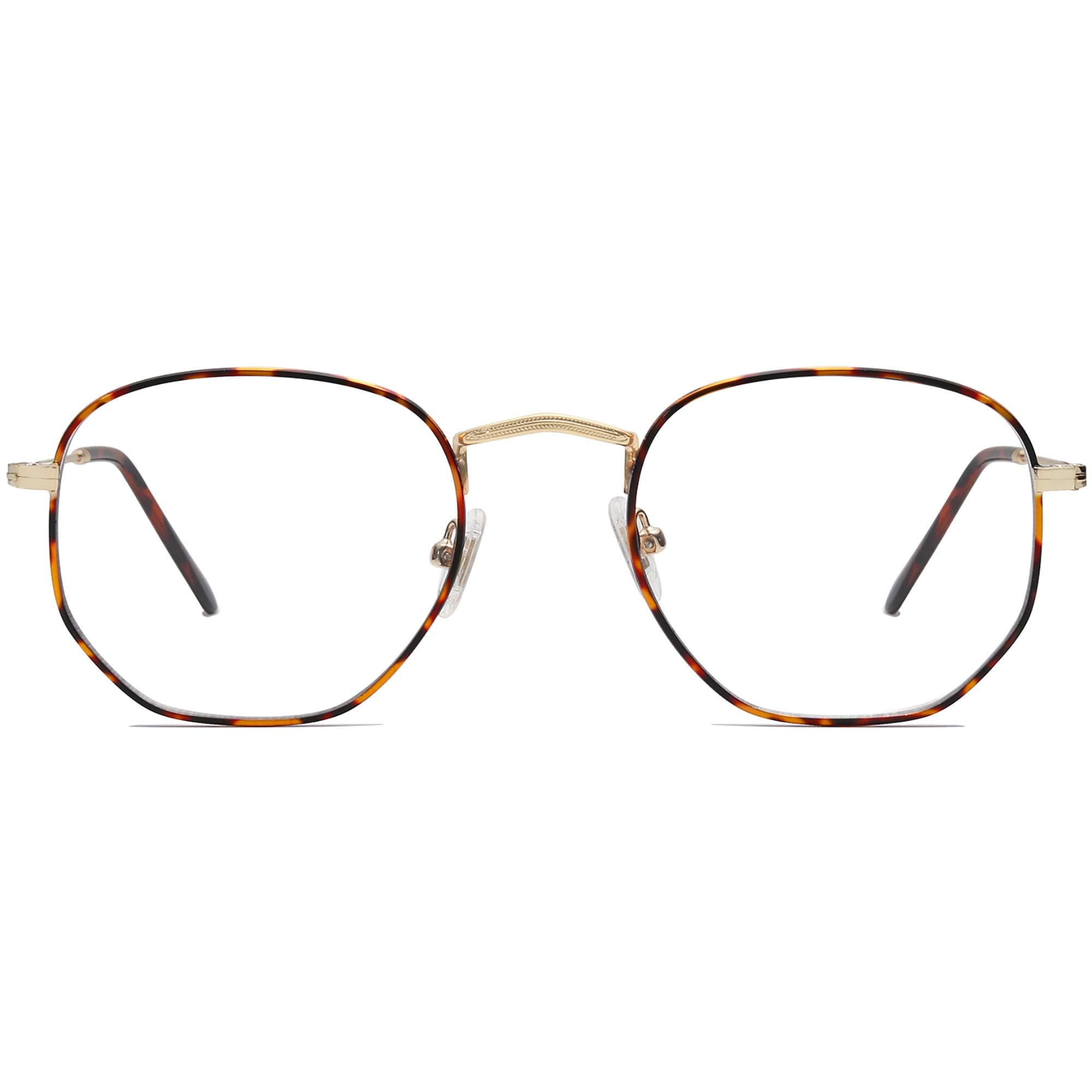 SOJOS Small Blue Light Blocking Glasses Hexagonal Eyeglasses Frame Anti Blue Ray Glasses One and Only SJ5036