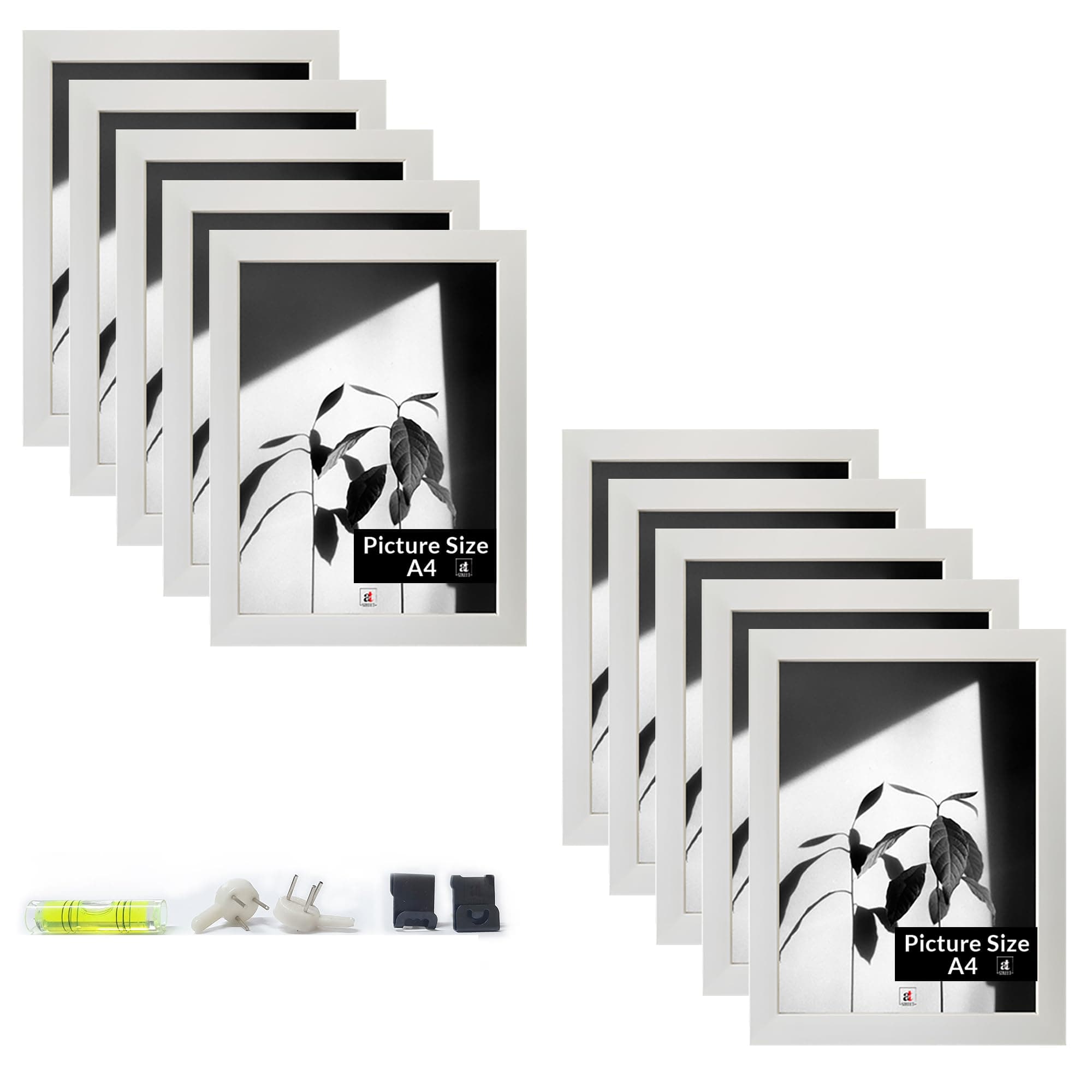 Art Street A4 Size Certificate, Document Photo Frames, Set of 10fFor Home Decoration, Living Room, Office Decoration (White, Size: 8x12 Inch)