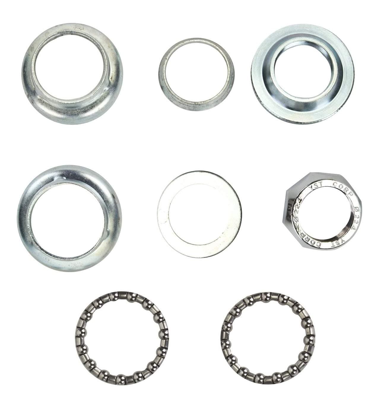 8 PCS Set 1" Threaded Bicycle Headset Combo, Bicycle Front Fork Bowl Set