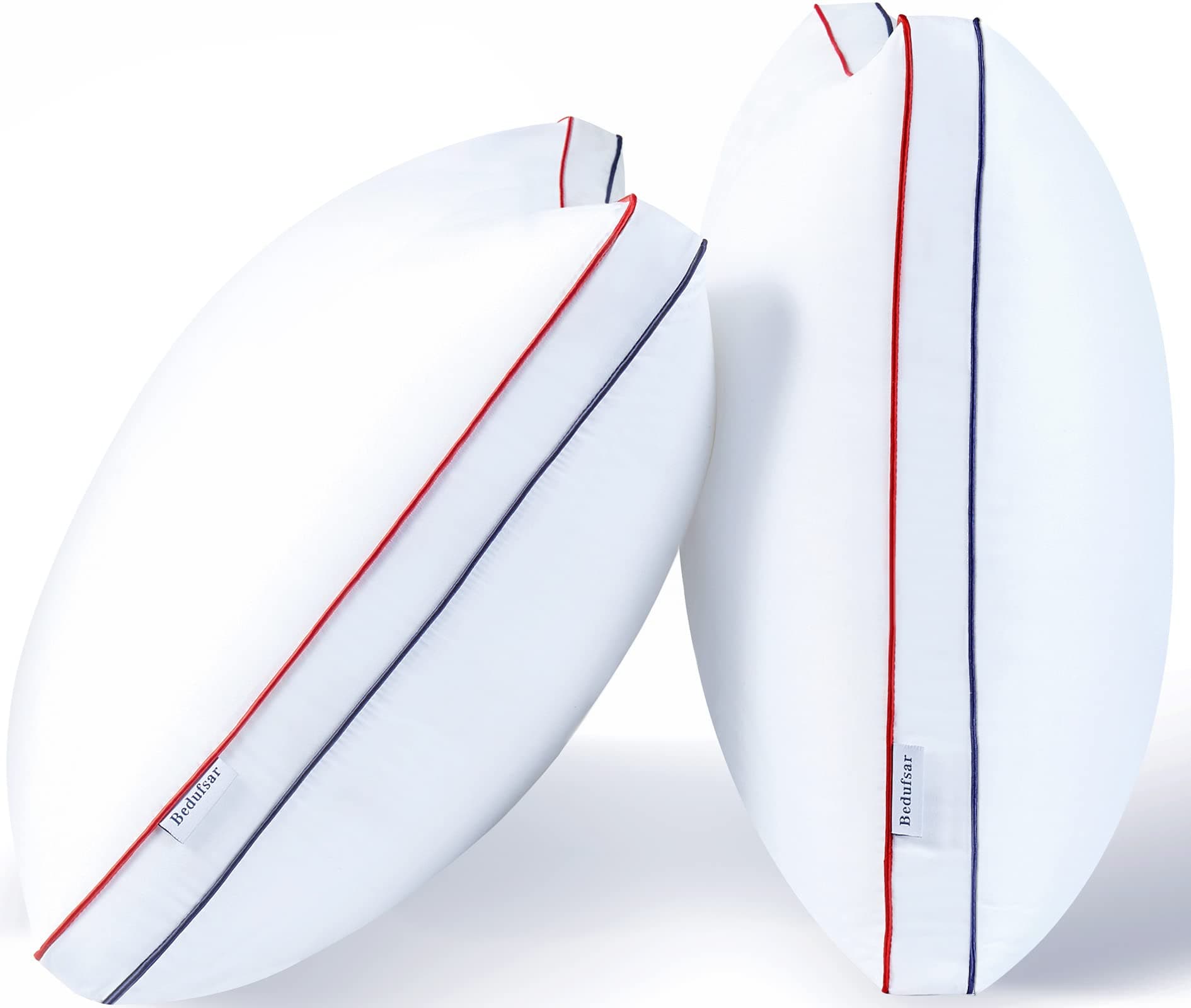 Bed Pillows for Sleeping, Queen Size Pillows Hotel Quality Set of 2, Fluffy and Supportive Gusseted Pillows for Side and Back Sleepers, Cooling Down Alternative Soft Pillow (20x30 in)