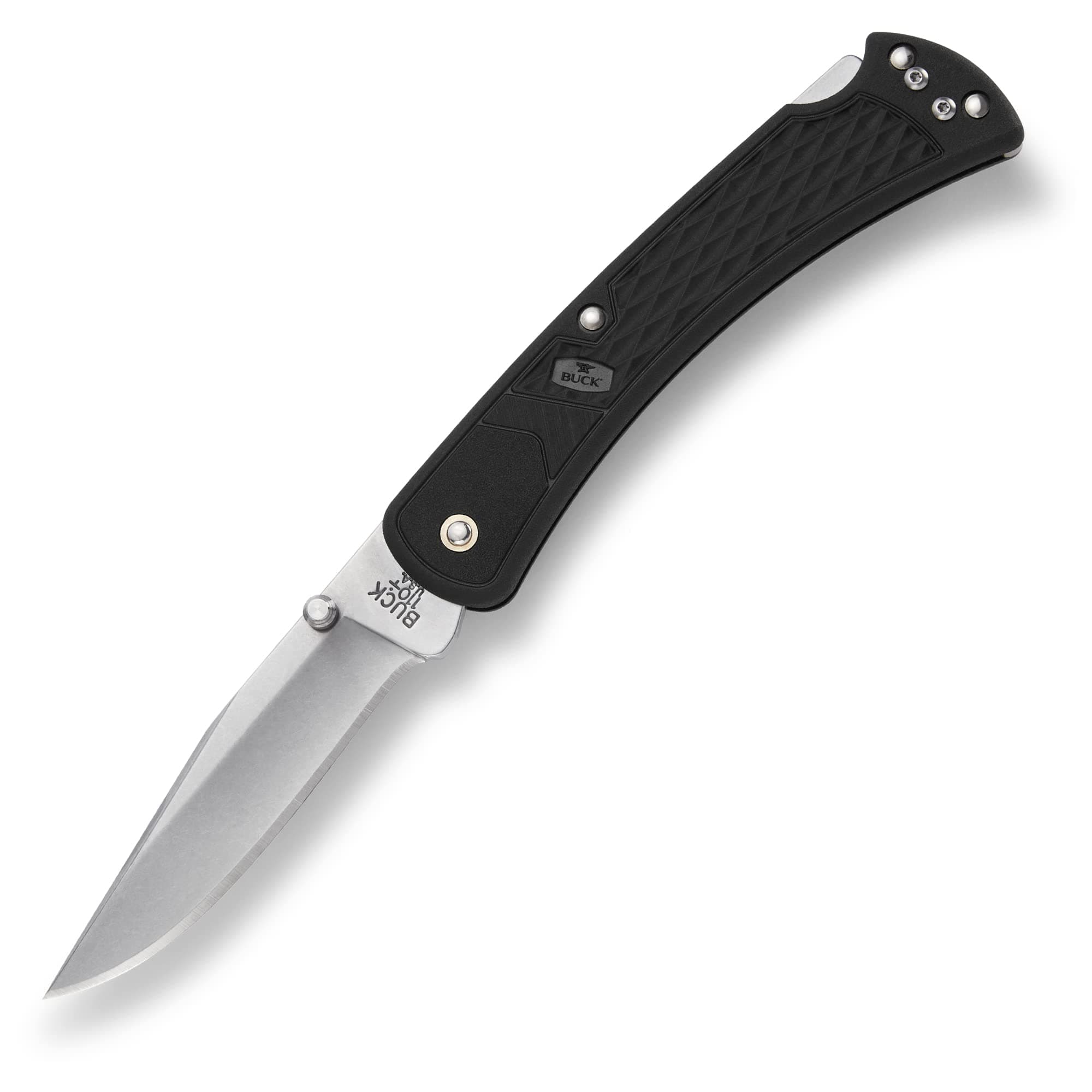Buck Knives 110 Slim Select Folding EDC Knife, 3-3/4” Pocket Knife Blade, Nylon Handle, 420HC Stainless Steel Clip Point Folding Blade, Made in the USA, 2.8 oz