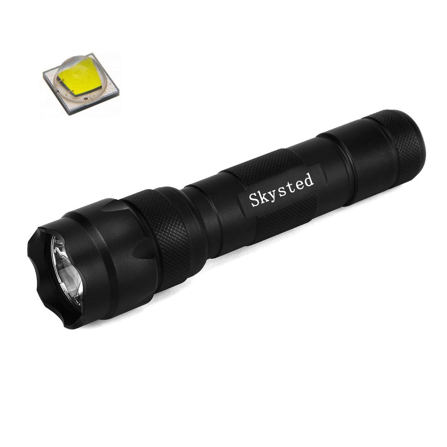 WF-502B CREE XM-L2 U2 U3 LED Single Mode 1200 Lumen Mini Portable Tactical Clip Handheld Flashlight Torch Lamp,for Outdoor Sports and Indoor Activities (Black)