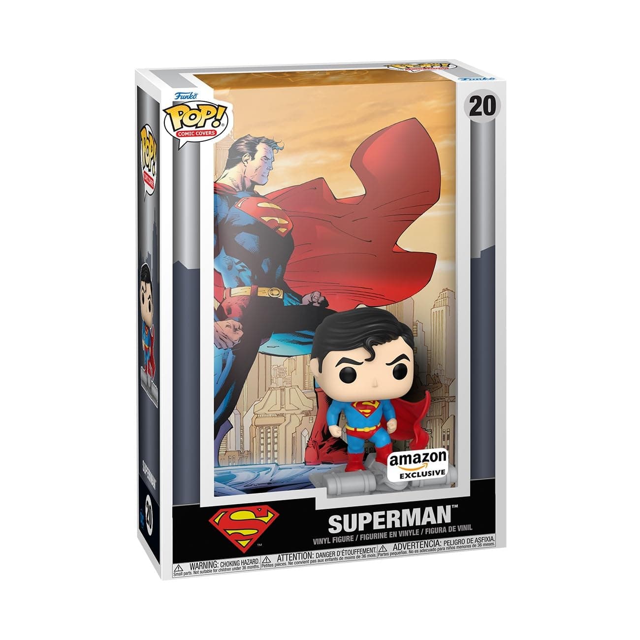 Pop Comic Cover: DC - Superman 85th Anniversary - DC Comics - Amazon Exclusive - Collectable Vinyl Figure - Gift Idea - Official Merchandise - Toys for Kids & Adults