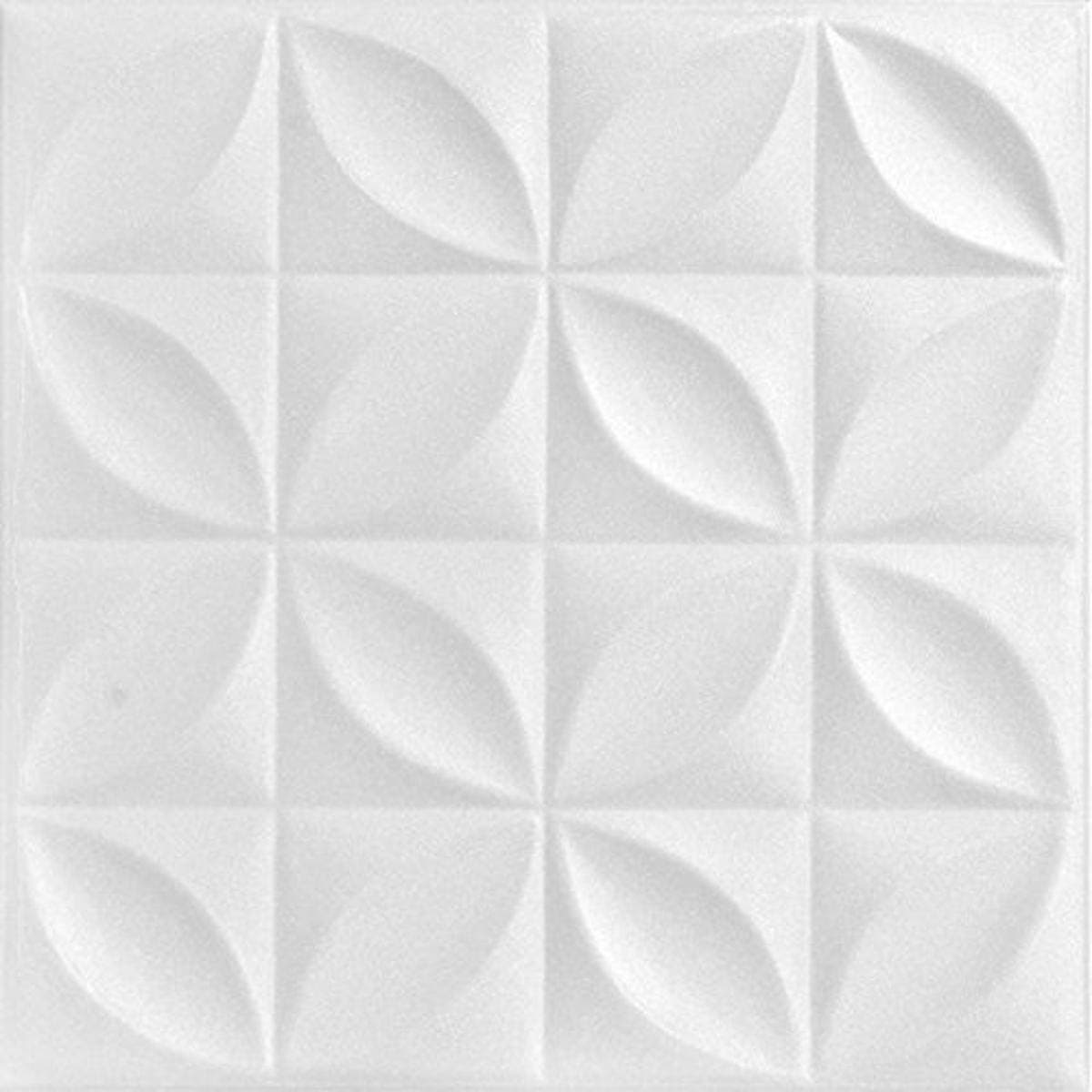A La Maison Ceilings R103 Perceptions Foam Glue-up Ceiling Tile (21.6 sq. ft./Case), Pack of 8, Plain White
