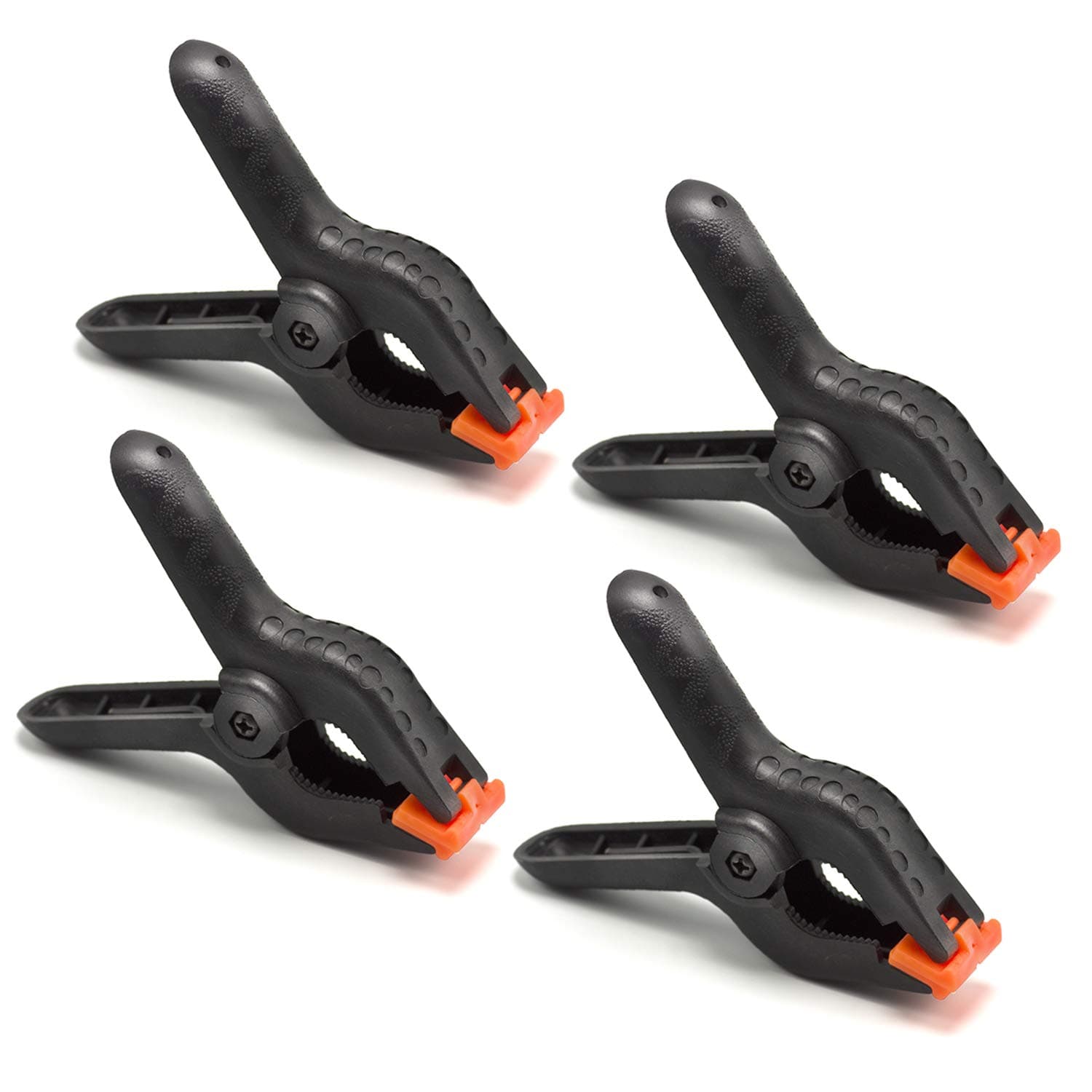 4-Pack| 4.5 inch Nylon Spring Clamp for Home Improvement, Projects, and Photography Studio Backdrop Support, Heavy Duty Clip, APL1766