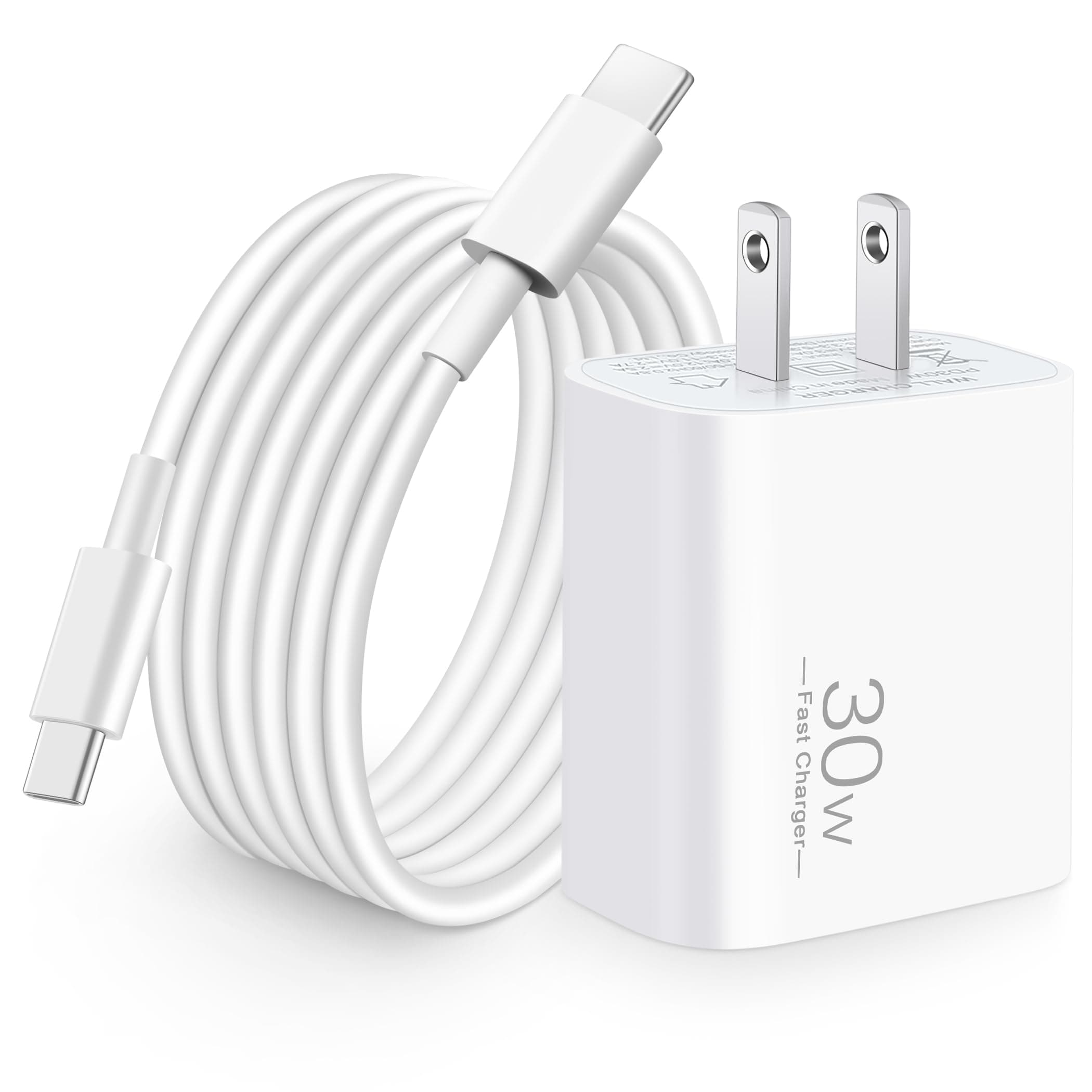 30W USB C Fast Charger for Google Pixel 10/10 Pro XL/Fold/9/9 Pro XL/8/8a/8 Pro/7/7a/6/5/4/3 XL, 30 Watt Type C Super Fast Wall Charger Block with 6FT USB-C Charging Cable