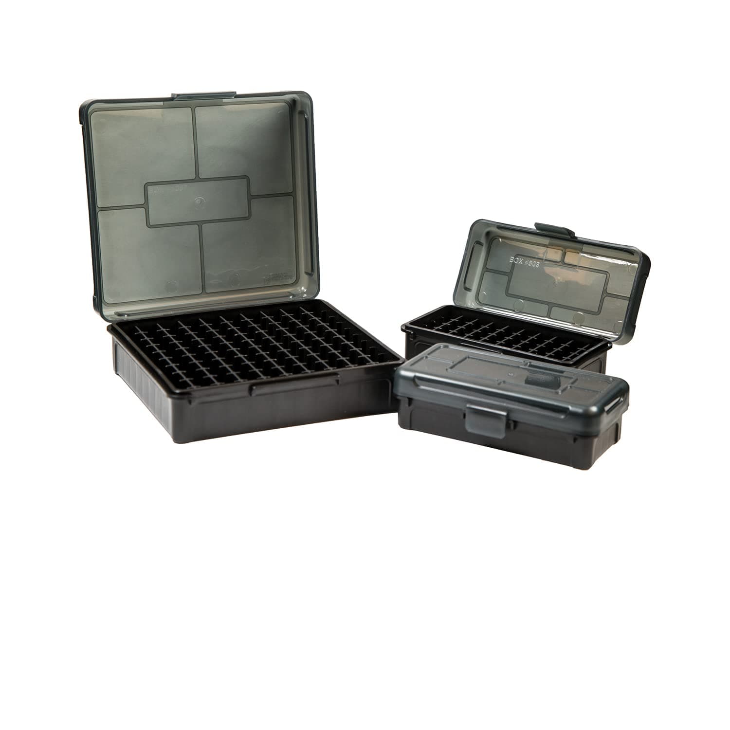 Frankford Arsenal Hinge-Top Ammo Boxes with True Mechanical Hinge for Ammunition Storage and Organization