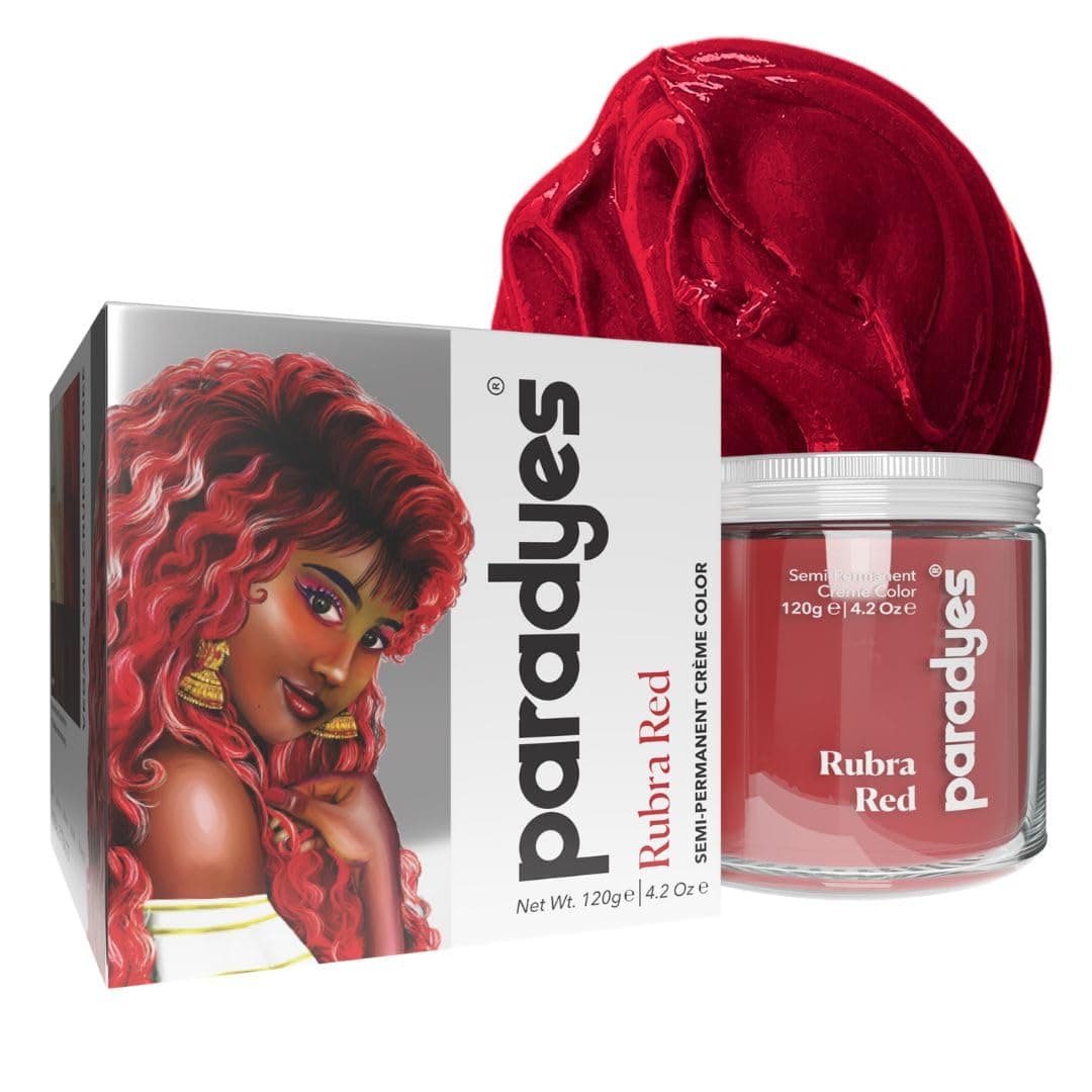 Paradyes Semi-Permanent Rubra Red Hair Colour | Conditioner-Based DIY Colour | For Colour Refresh | Best on Pre-Lightened Hair | 120g