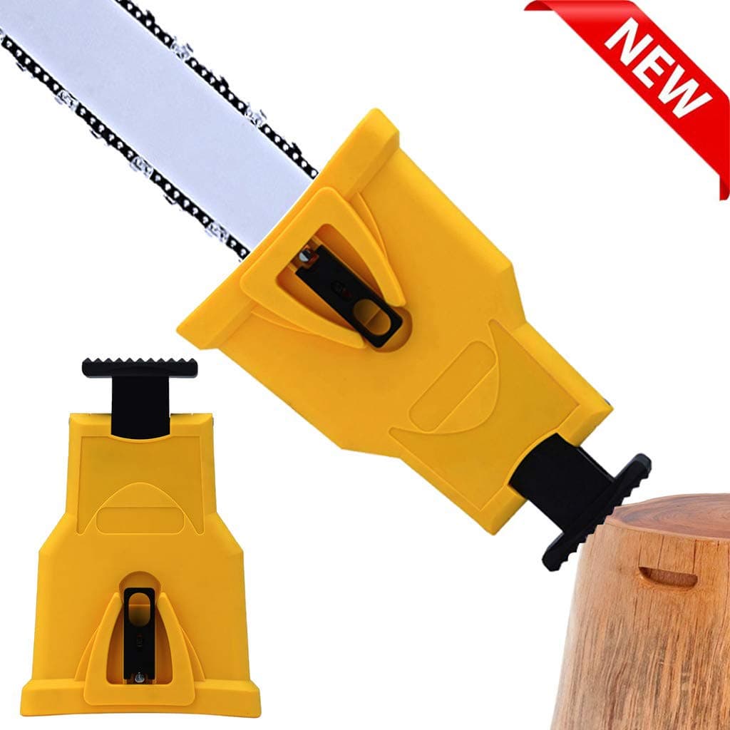 Apatner Chainsaw Sharpener Steel Chainsaw Teeth Sharpener Tools Fast Chain Sharpener for 14/16/18/20-inch Chainsaw and Petrol Saw(Only Fit Chainsaw Bar with 2 Holes)